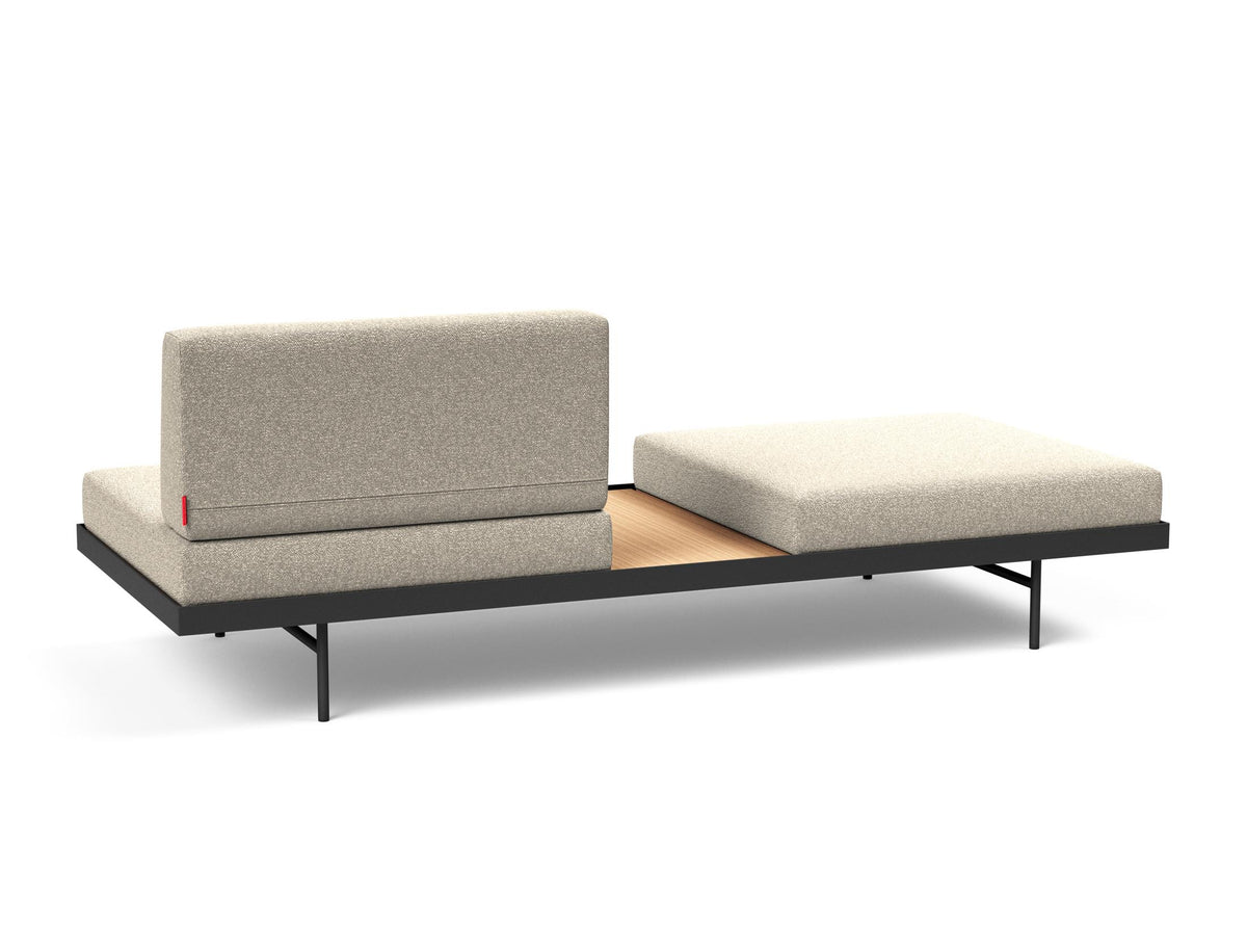 Puri Klappsofa mit Tisch in 539 Bouclé Beige präsentiert im Onlineshop von KAQTU Design AG. Bettsofa ist von Innovation Living