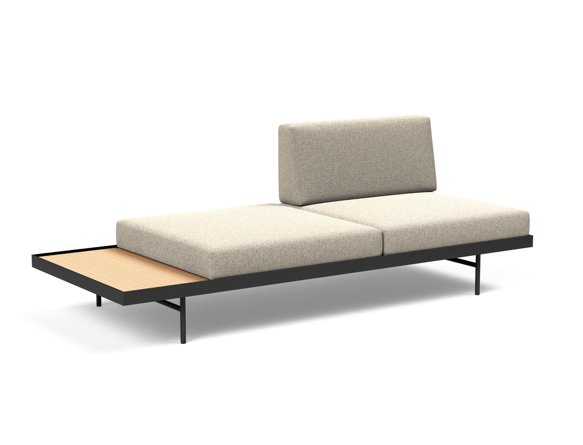 Puri Klappsofa mit Tisch in 539 Bouclé Beige präsentiert im Onlineshop von KAQTU Design AG. Bettsofa ist von Innovation Living