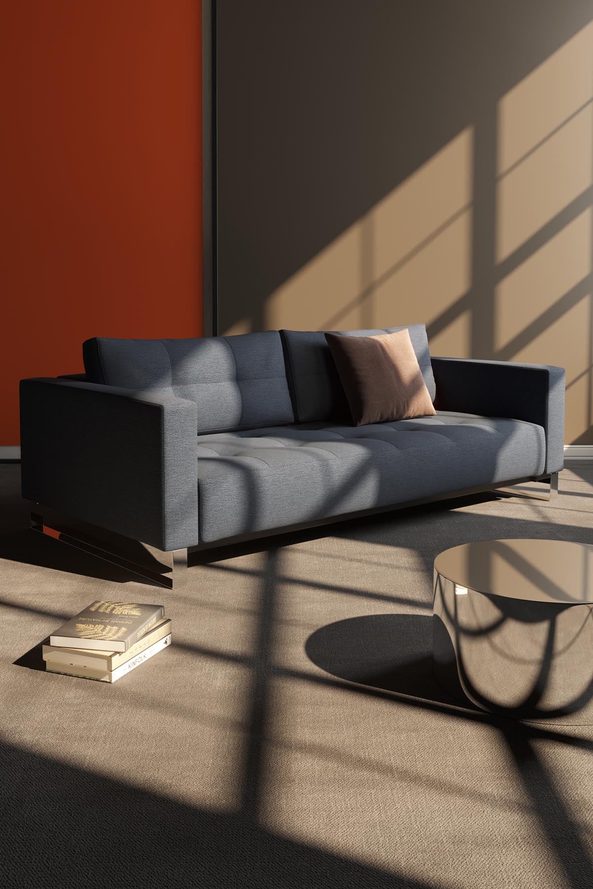 Das Cassius D.E.L. Schlafsofa von Innovation Living vereint modernes Design mit Funktionalität – ideal für Gäste und stilvolle Wohnräume.