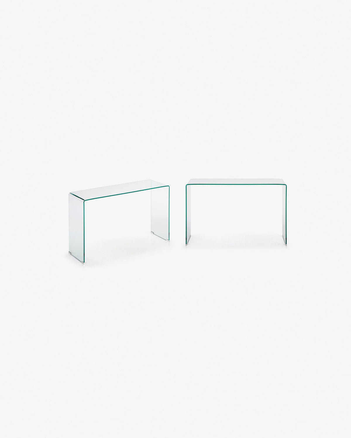 Burano Konsole aus Glas 125 x 40 cm in Transparent präsentiert im Onlineshop von KAQTU Design AG. Couchtisch ist von Kave Home