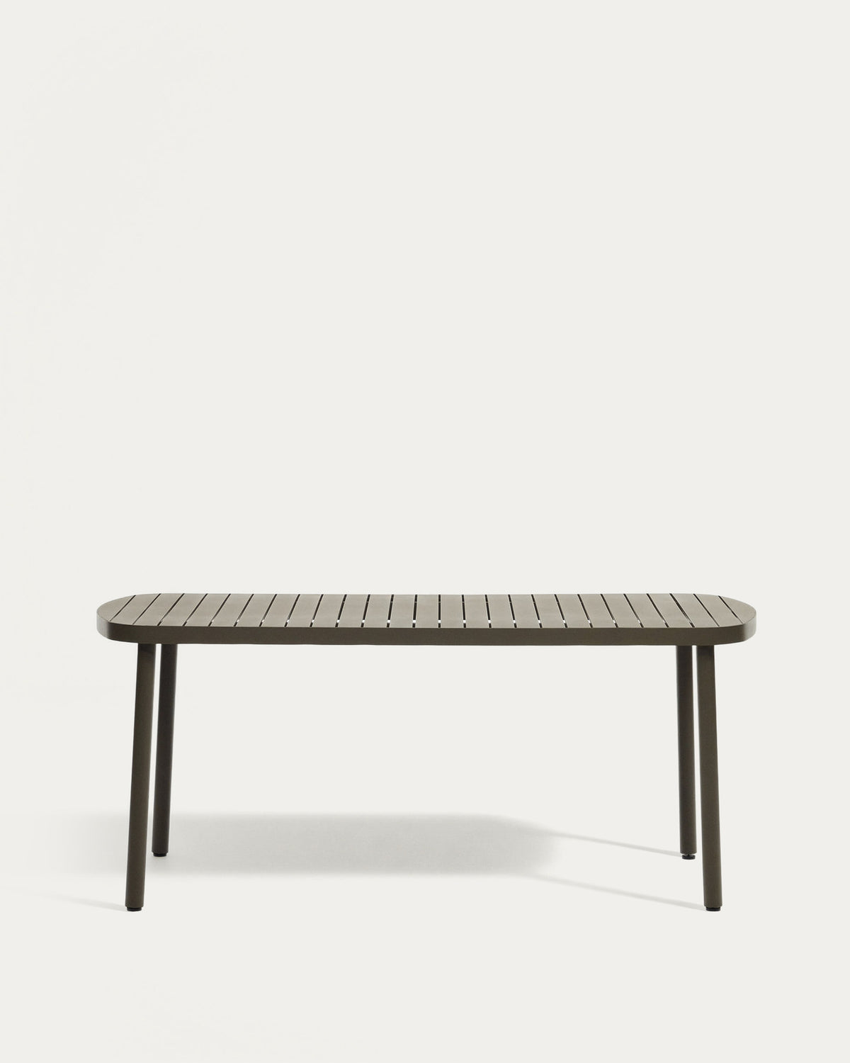 Tavolo da giardino Joncols in alluminio con finitura verde 180 x 90 cm