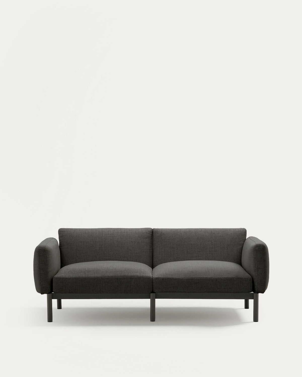 Modulares 2-Sitzer-Sofa für den Aussenbereich Sorells aus Aluminium in grauer Ausführung 171 cm in Graphit, Grau präsentiert im Onlineshop von KAQTU Design AG. Lounge Sofa ist von Kave Home