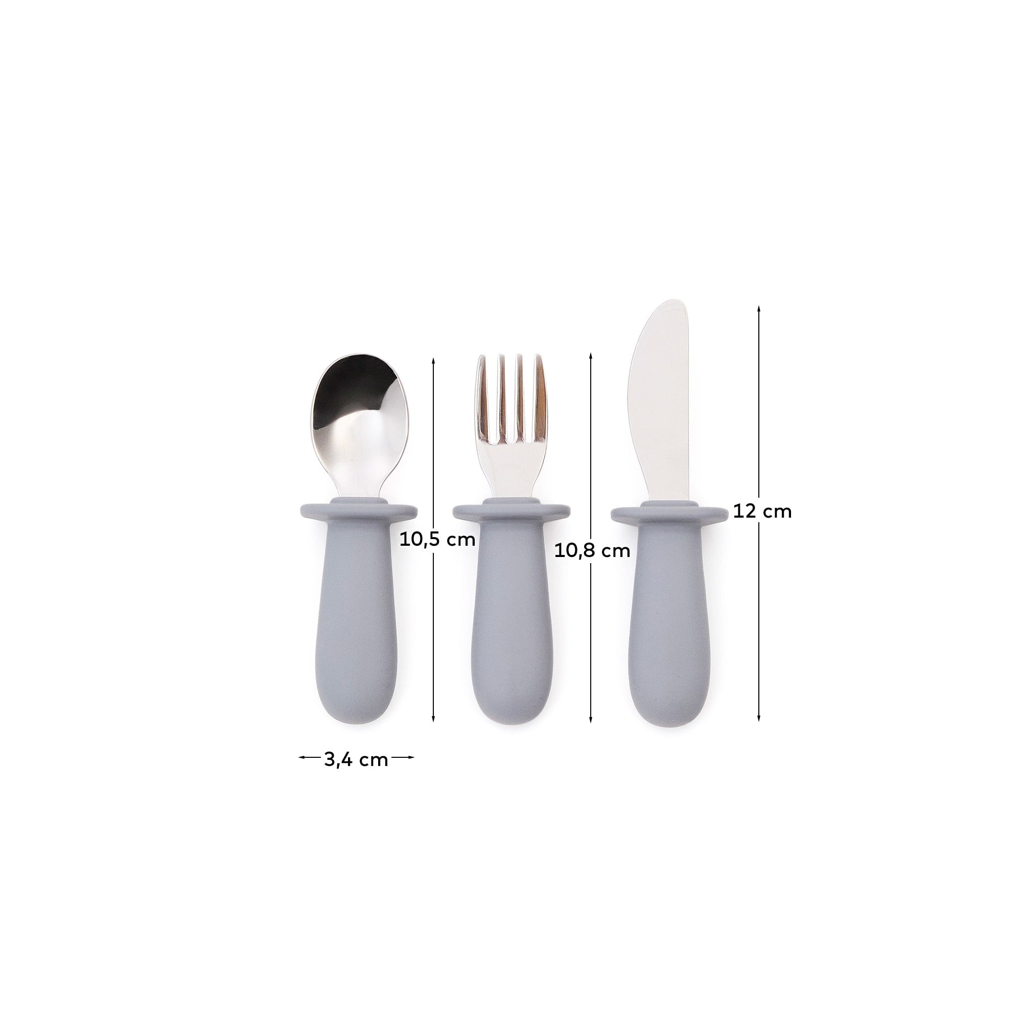 Set Lili aus Löffel, Gabel und Messer aus Silikon rosa in Rosa präsentiert im Onlineshop von KAQTU Design AG. Geschirr Kids ist von Kave Home