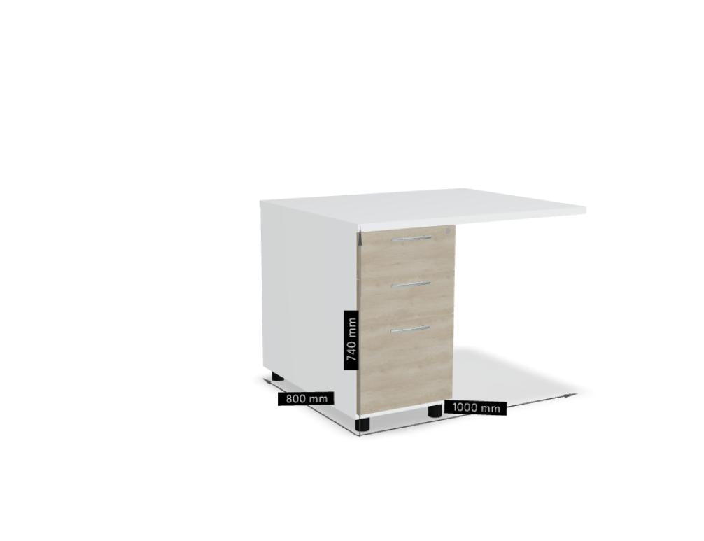 Standard KD1073 - Standcontainer in Weiss Pastell präsentiert im Onlineshop von KAQTU Design AG. Korpus ist von Mdd