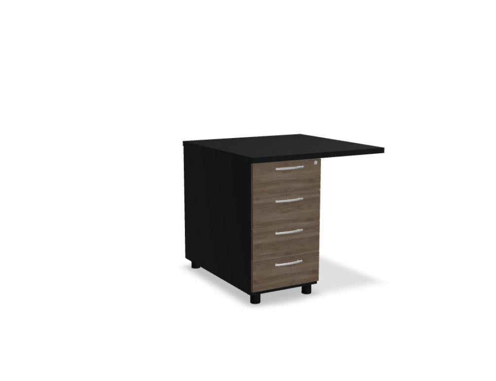 Basic KT874 - Standcontainer in Schwarz präsentiert im Onlineshop von KAQTU Design AG. Korpus ist von Mdd