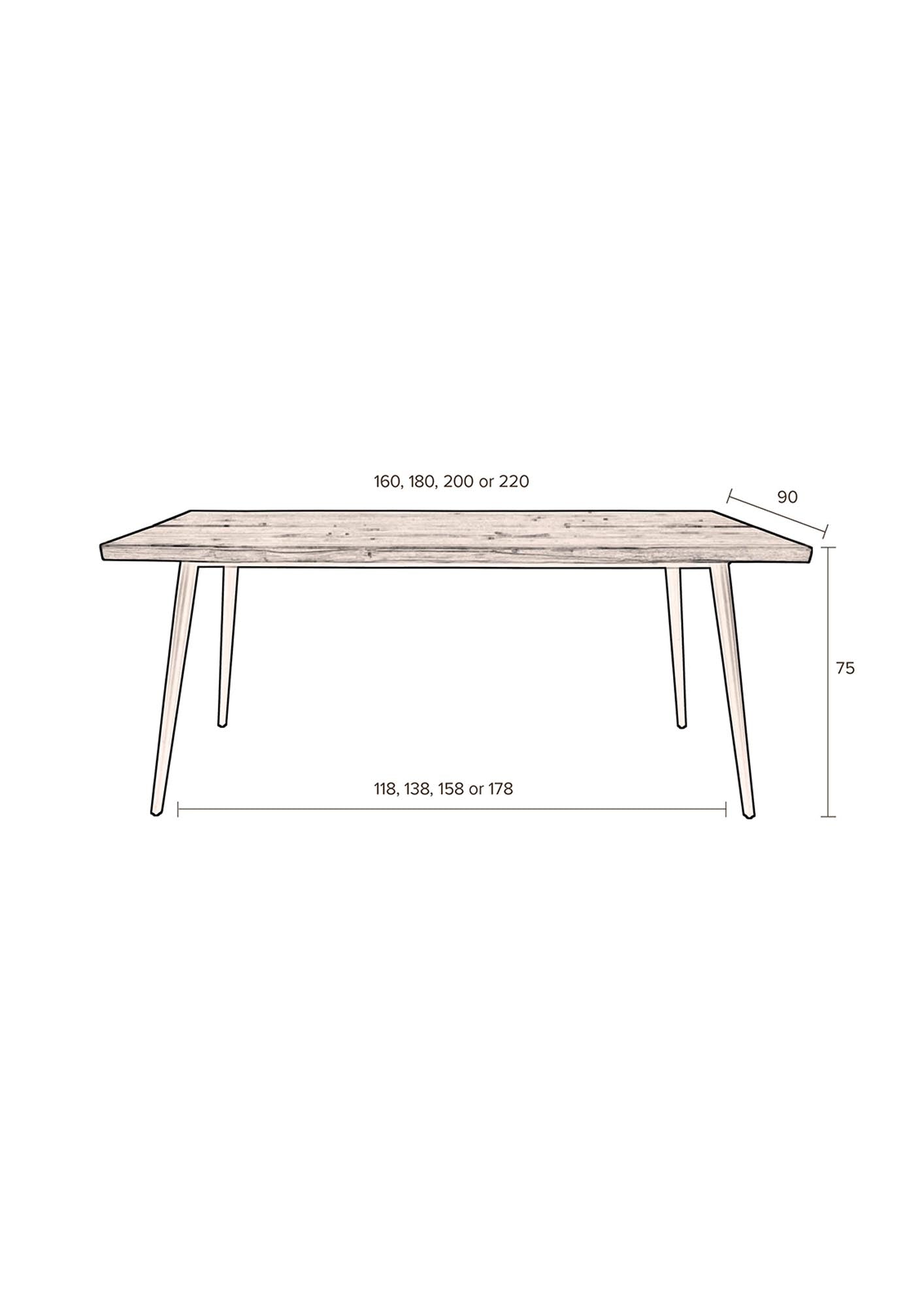Erleben Sie den ALAGON Esstisch von Dutchbone: Robustes Mangoholz, elegantes Design und ideal für gesellige Zusammenkünfte.