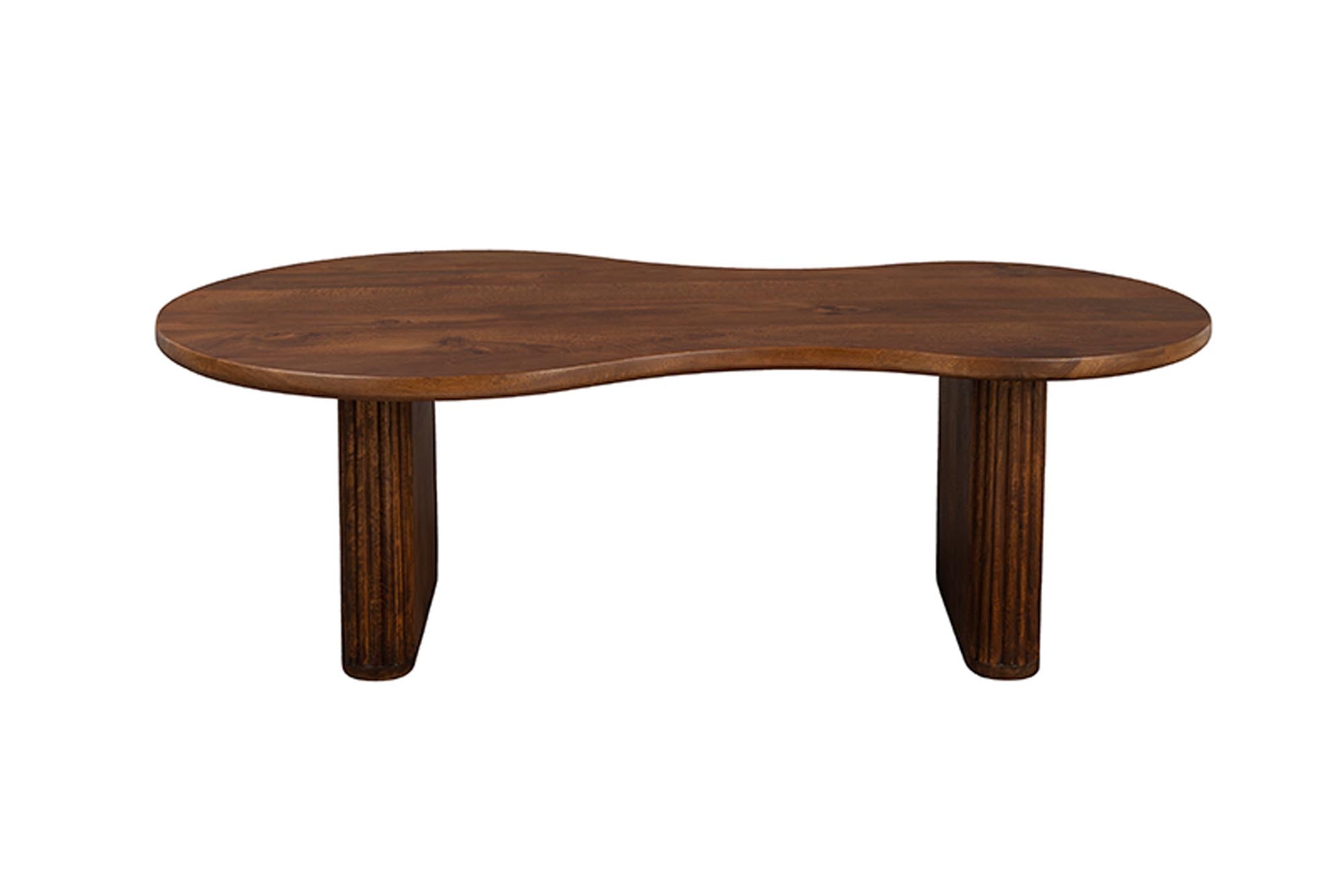 Stilvoller Coffee Table Tilon aus massivem Mangoholz, einzigartig und langlebig, ideal für moderne Wohnzimmer.