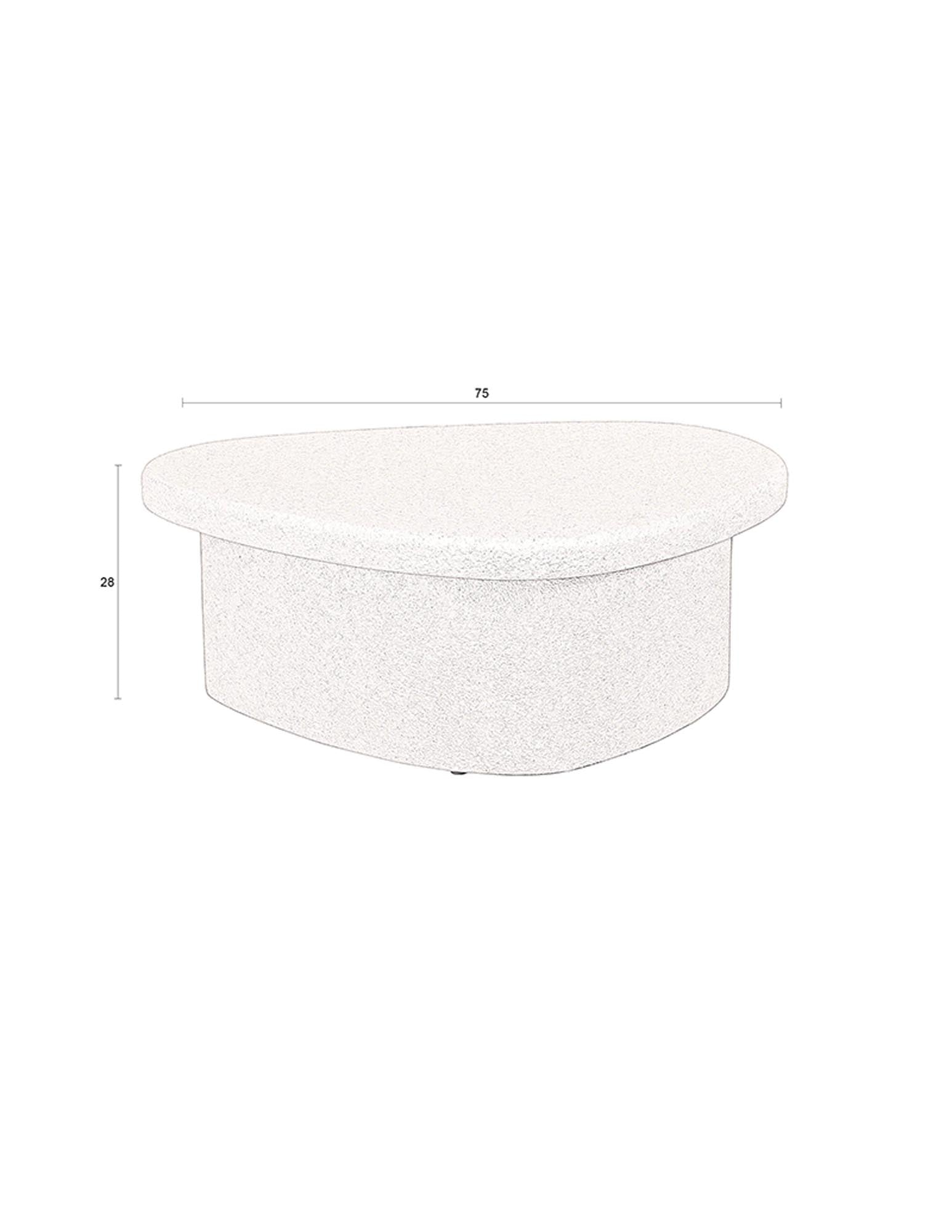 Eleganter Couchtisch Veda: Recycelter Marmor, MDF-Sperrholz, 49x74x28cm. Zeitloser Luxus für Ihr Wohnzimmer.