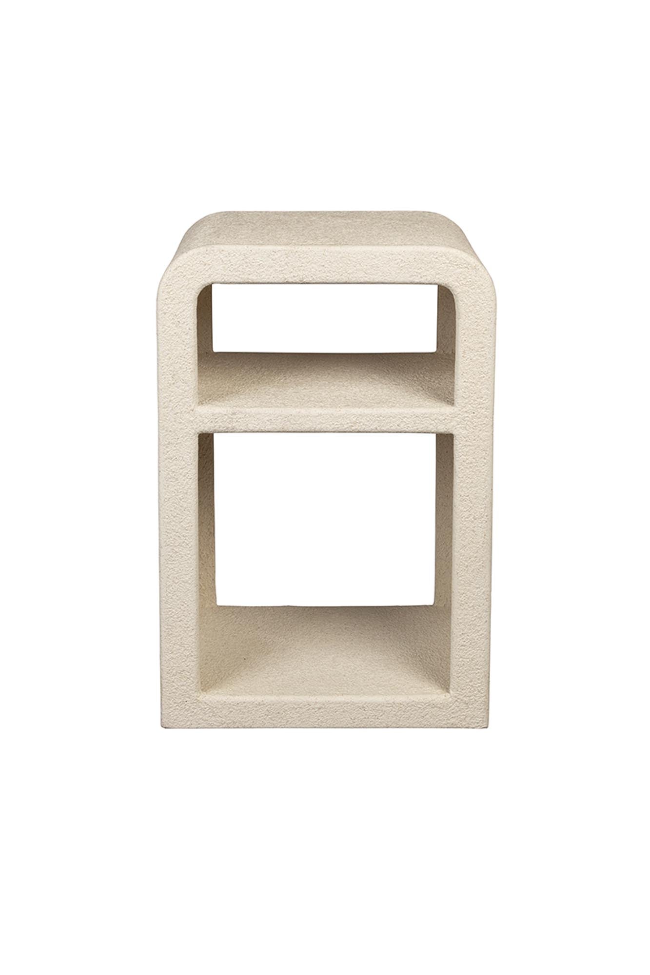 Eleganter Beistelltisch mit recyceltem Marmor, ideal als Nachttisch oder im Wohnzimmer. Kompakt, stilvoll und vielseitig.