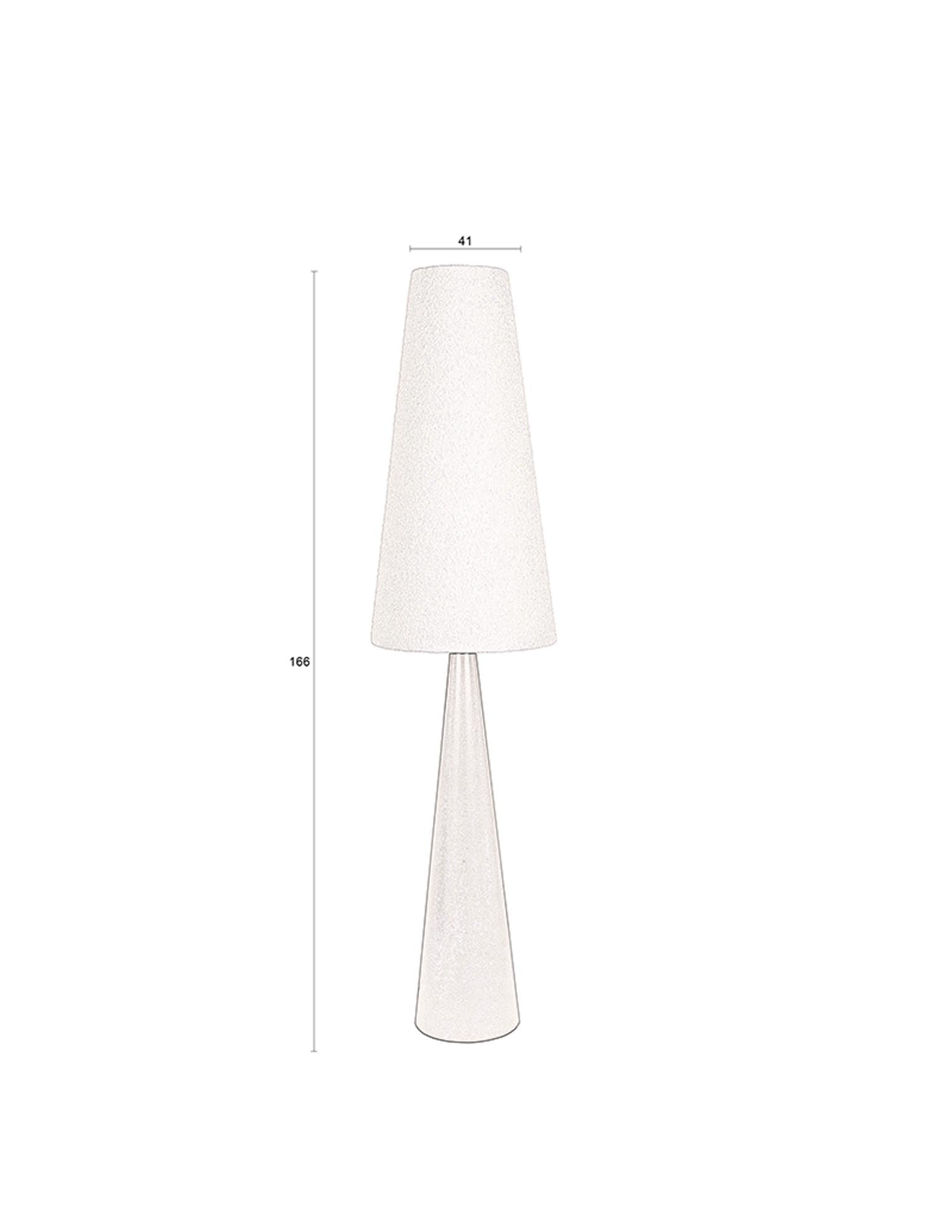 Die Miki Bouclé Stehlampe von Dutchbone kombiniert industriellen Stil mit hochwertigem Bouclé-Stoff und schafft eine gemütliche Lichtquelle für Ihr Zuhause.