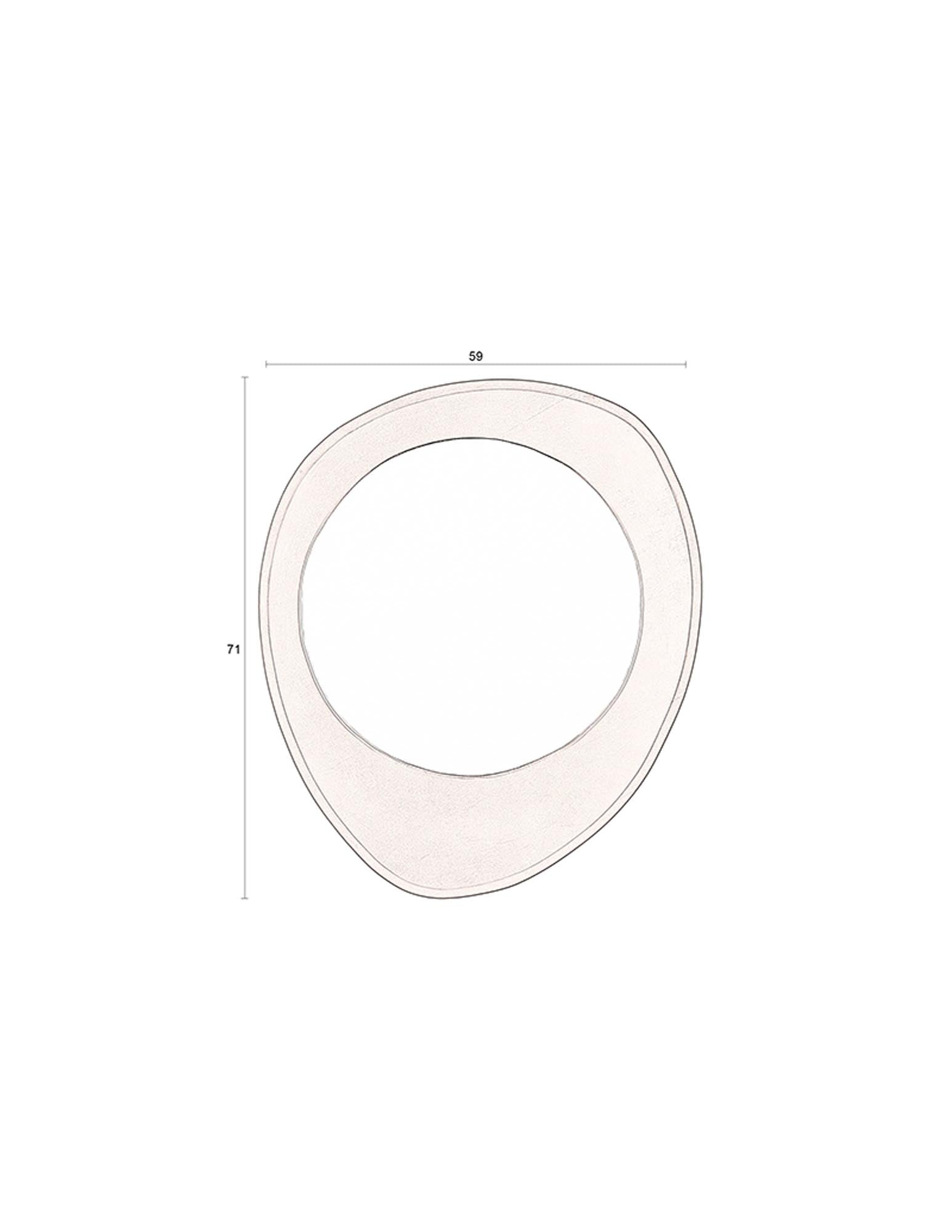 Eleganter Aren Wood Spiegel von Dutchbone aus robustem Mangoholz. Ein zeitloses Design, das jedem Raum Stil und Wärme verleiht.