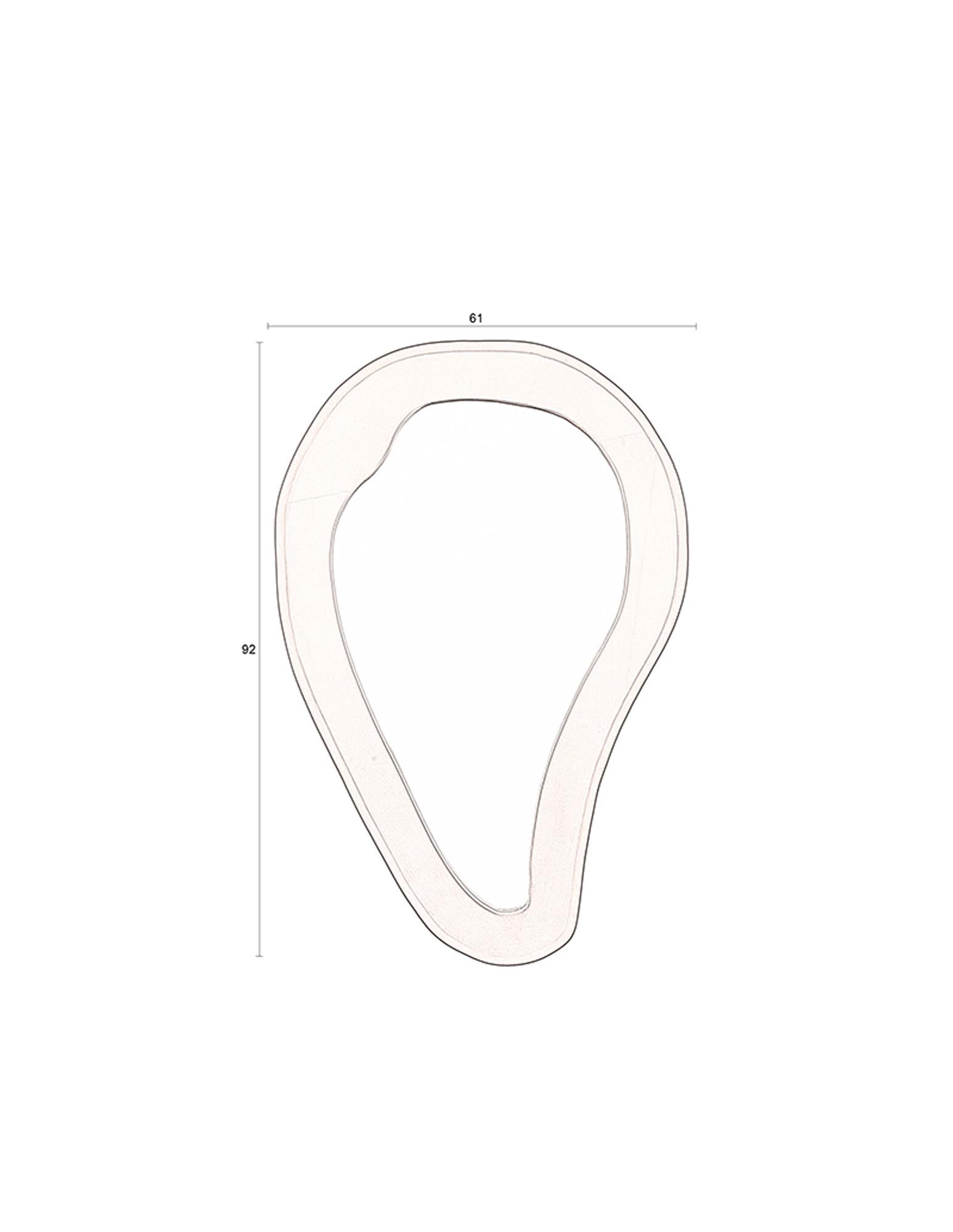 Eleganter Aren Wood Spiegel von Dutchbone aus robustem Mangoholz. Ideal für jeden Raum, vereint Funktionalität und Design.