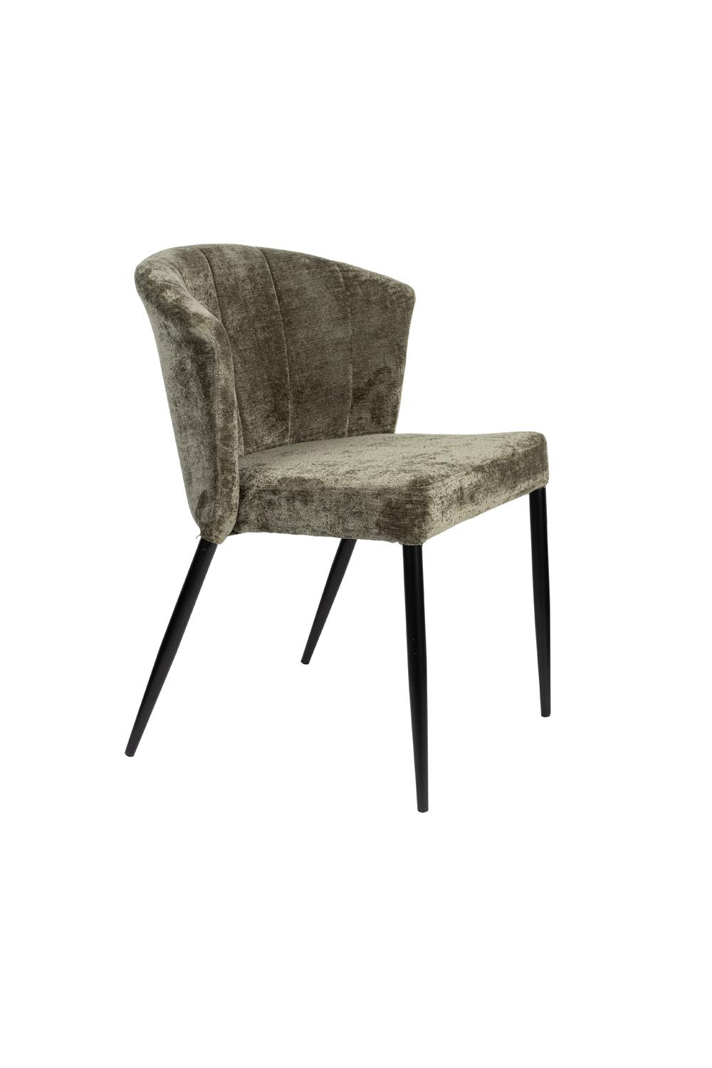 Der Stuhl Georgia in Grün von Dutchbone: Eleganz trifft Komfort. Hochwertige Materialien, ergonomisches Design, stapelbar und stilvoll.