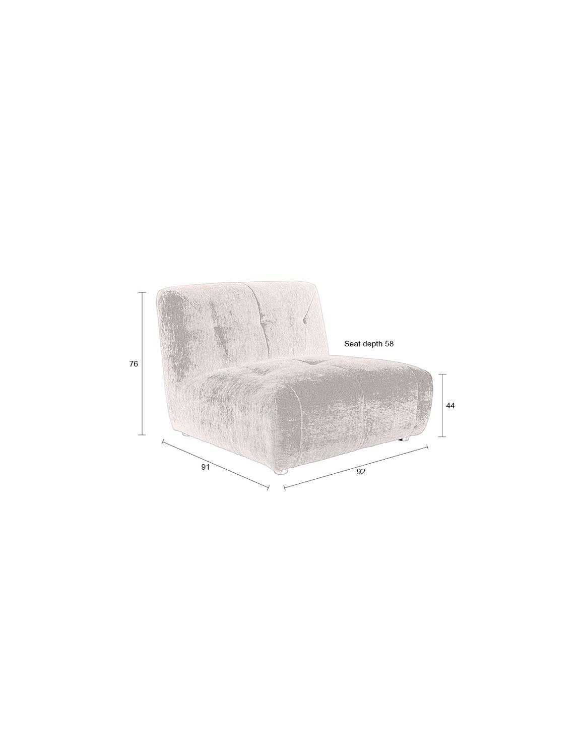 Entdecken Sie das Giada 1-Sitzer Terra Sofa von Dutchbone – ein stilvolles, modulares Möbelstück, das Komfort und Eleganz vereint.
