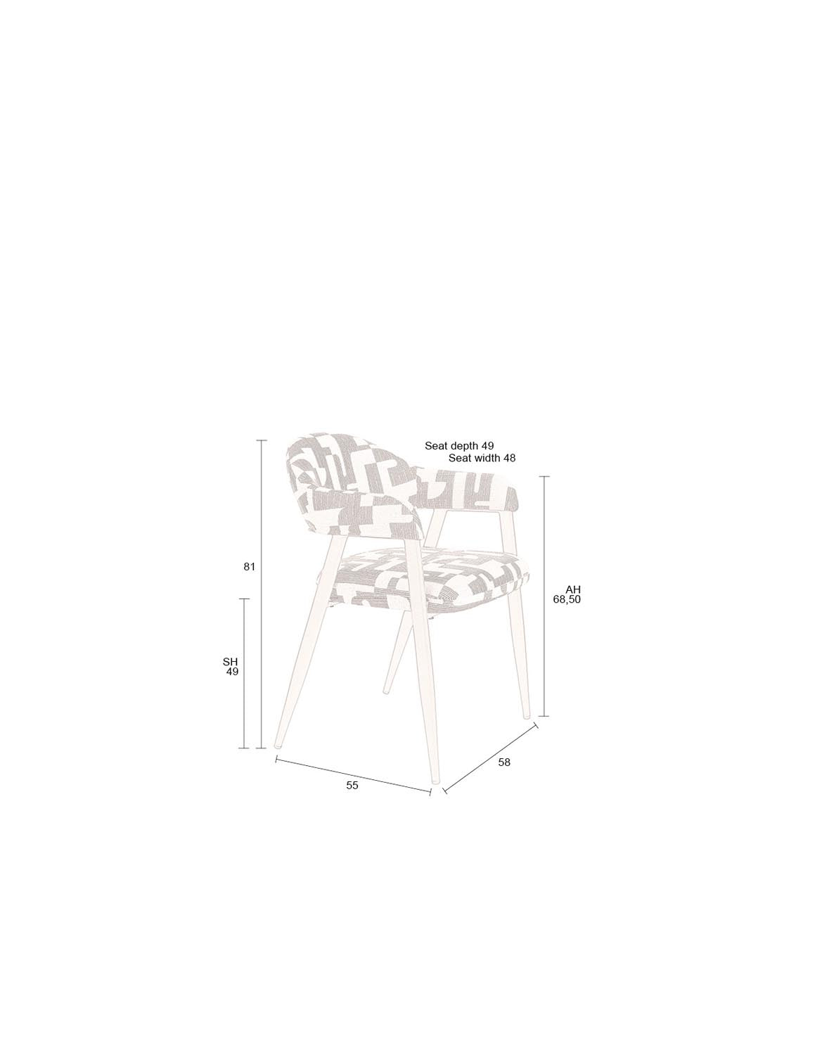 Der Stuhl Miyo von Dutchbone vereint elegantes Design und hohen Komfort, ideal für gesellige Abende im Esszimmer.