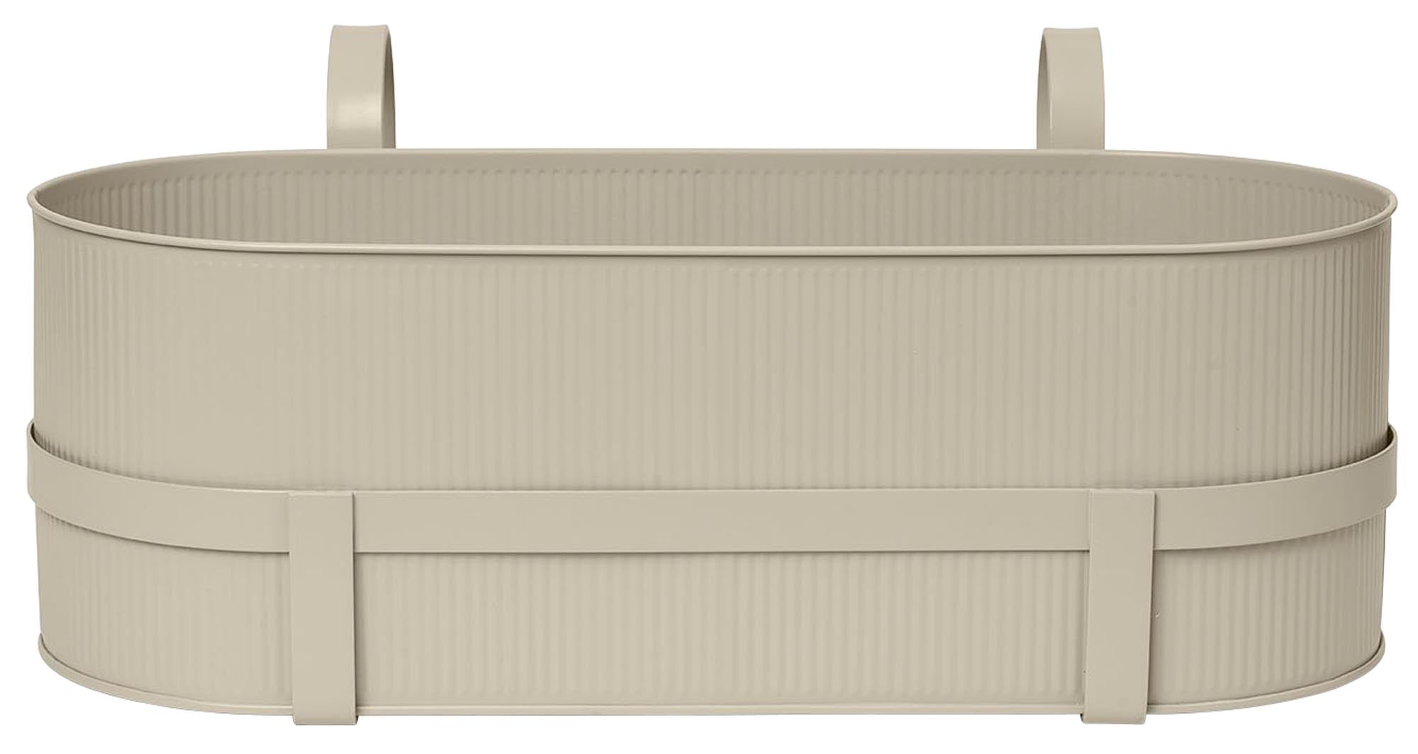 Stilvolles Pflanzgefäss im Bauhaus-Design, witterungsbeständig, mit sicherer Montage und Drainagesystem für Balkon und Terrasse.