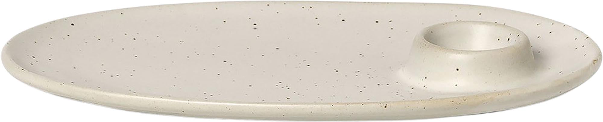 Flow Frühstücksteller: Stilvolles Design mit praktischem Eierbecher.