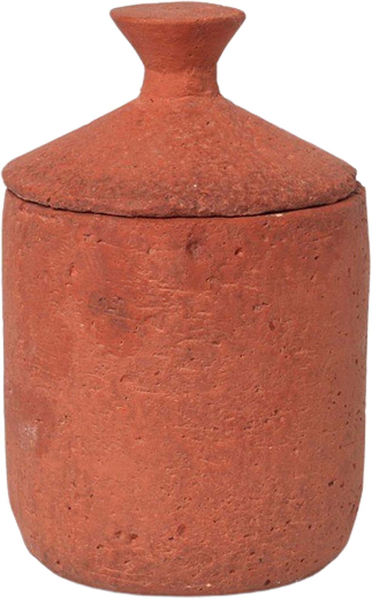 Ura Duftkerze von Ferm Living mit stilvollem Terrakotta-Deckel.