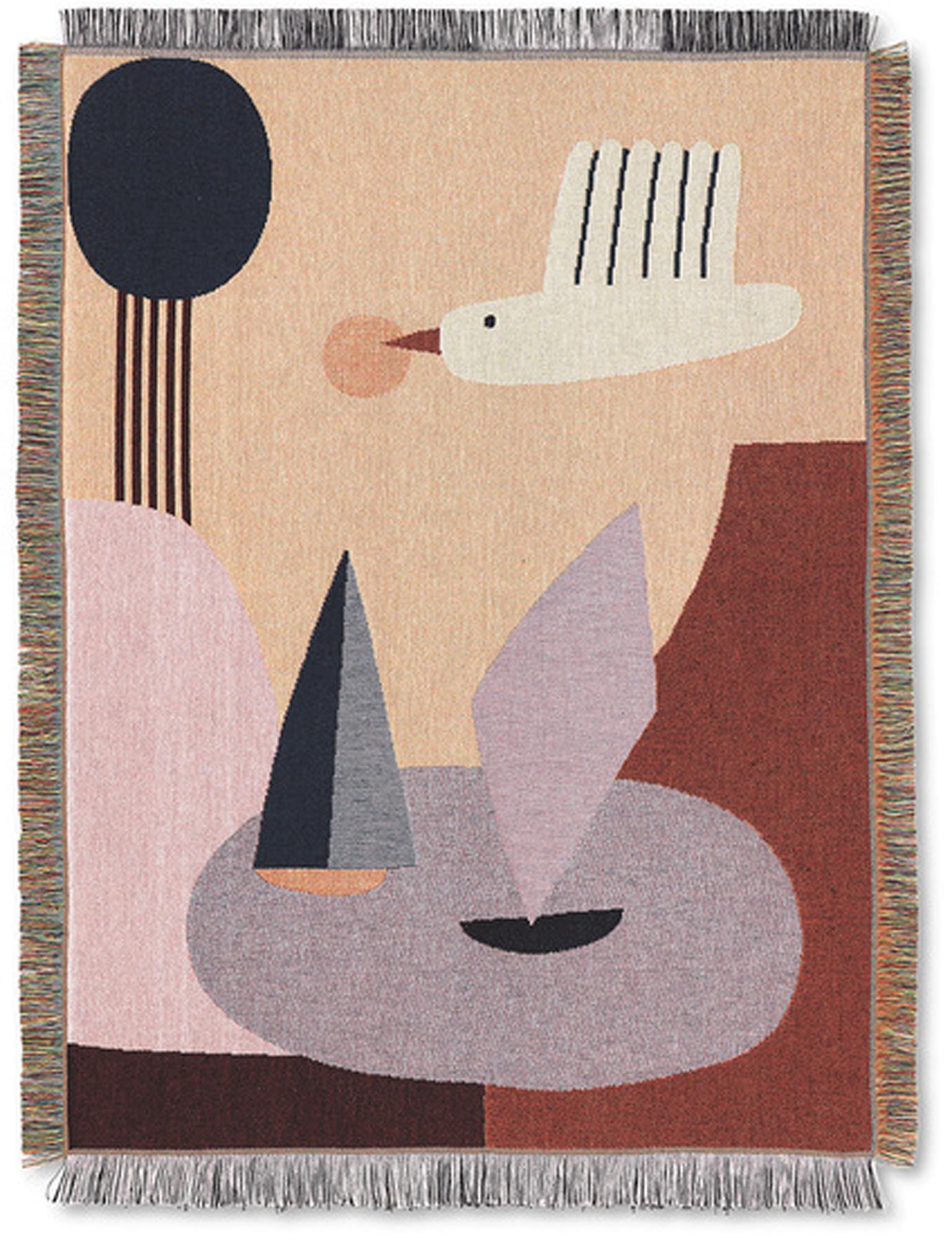 Entdecken Sie die Bird Decke von Ferm Living – eine stilvolle, atmungsaktive Baumwolldecke für das Kinderzimmer. Perfekt für Nickerchen und als Wandbehang!