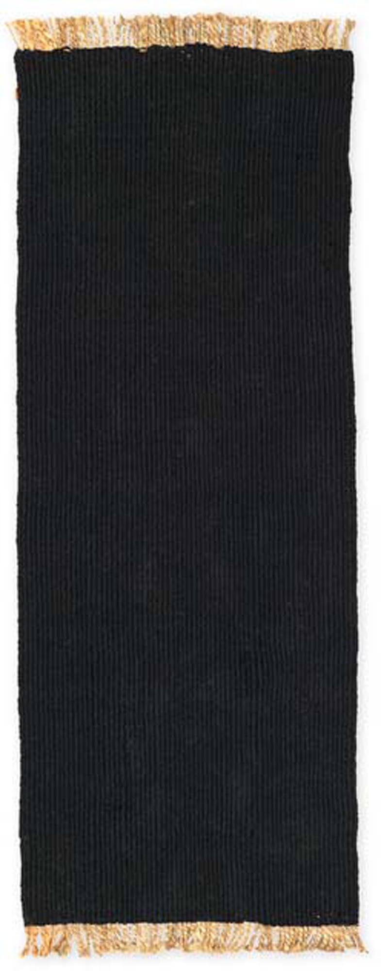 Block Teppich in Black/Natural präsentiert im Onlineshop von KAQTU Design AG. Teppich ist von Ferm Living