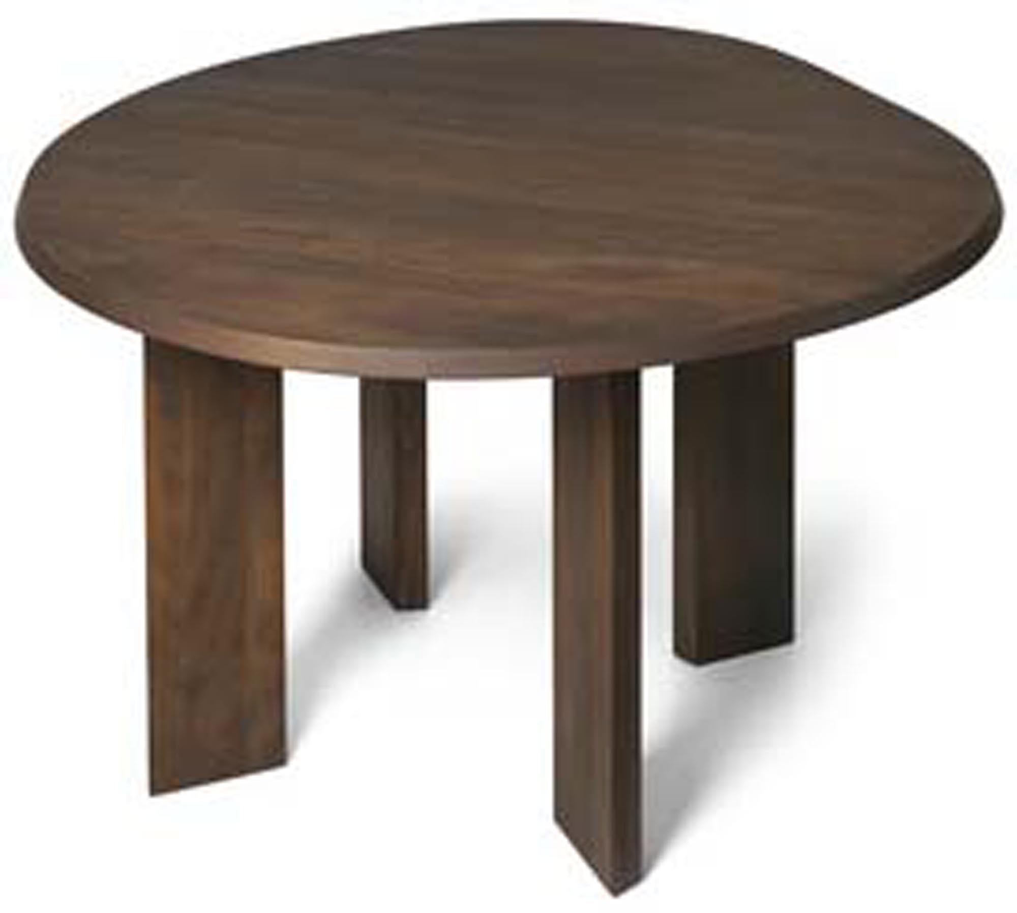 Eleganter Tarn Esstisch aus FSC® Buchenholz, organische Form, minimalistisch, ideal für gesellige Anlässe.