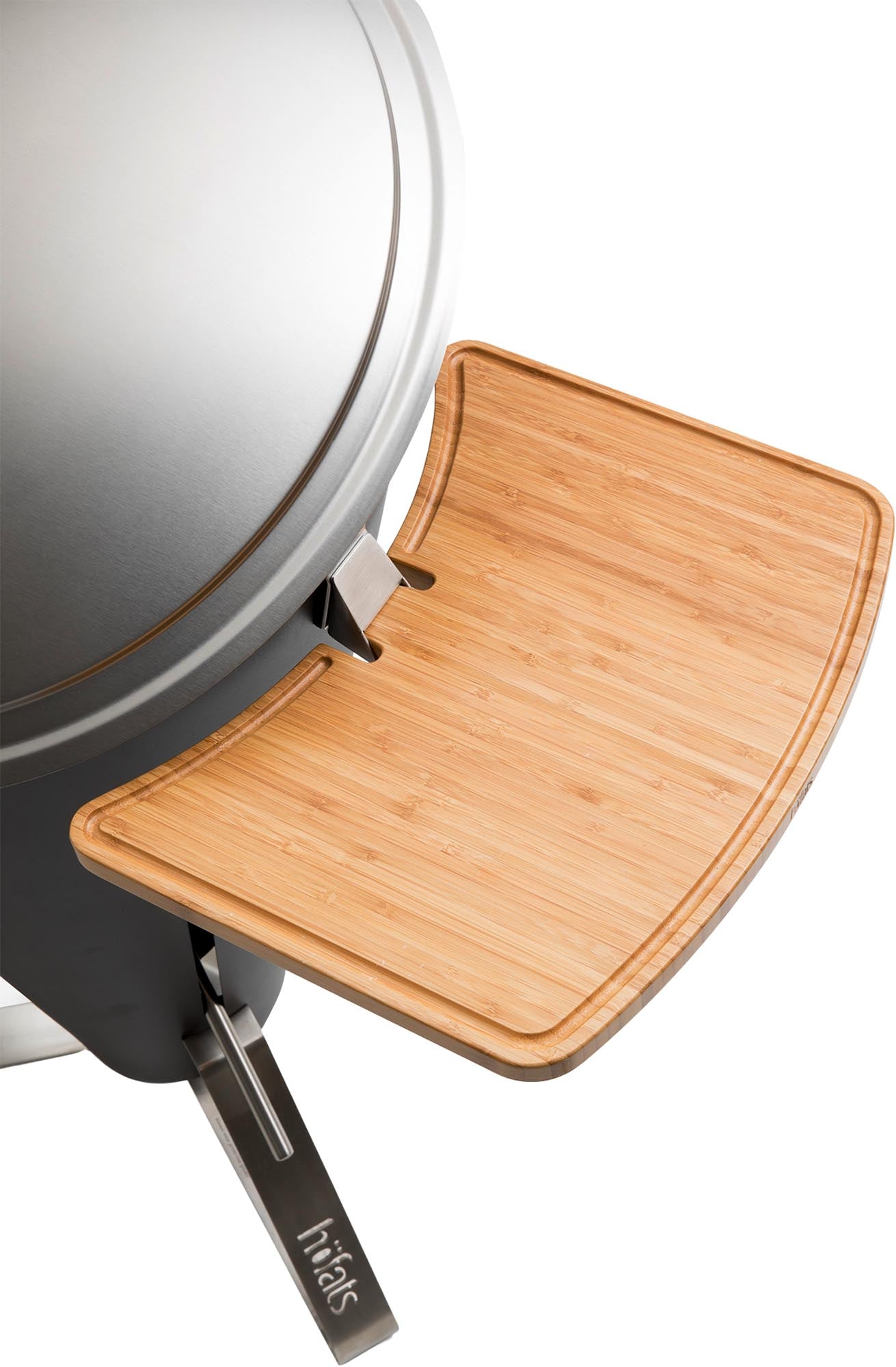 Praktisches CONE Ablagebrett: Ideal für Grillgut und Getränke. Hochwertiges Bambusmaterial für Langlebigkeit und Hygiene.