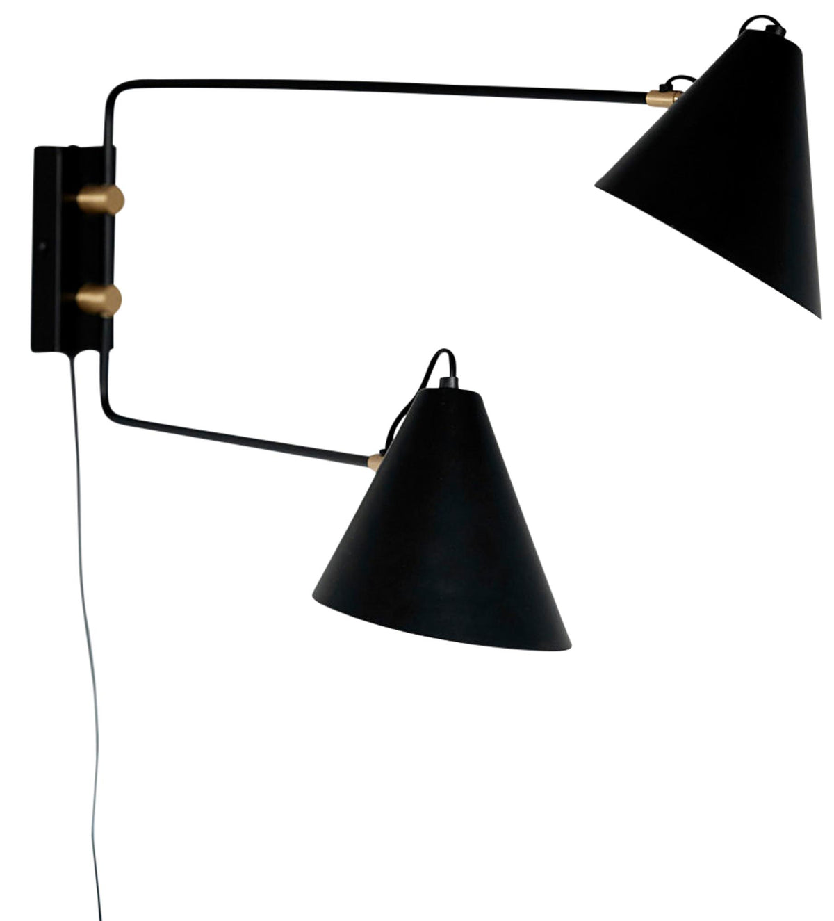 Wandleuchte, Club Double in Schwarz präsentiert im Onlineshop von KAQTU Design AG. Wandleuchte ist von House Doctor