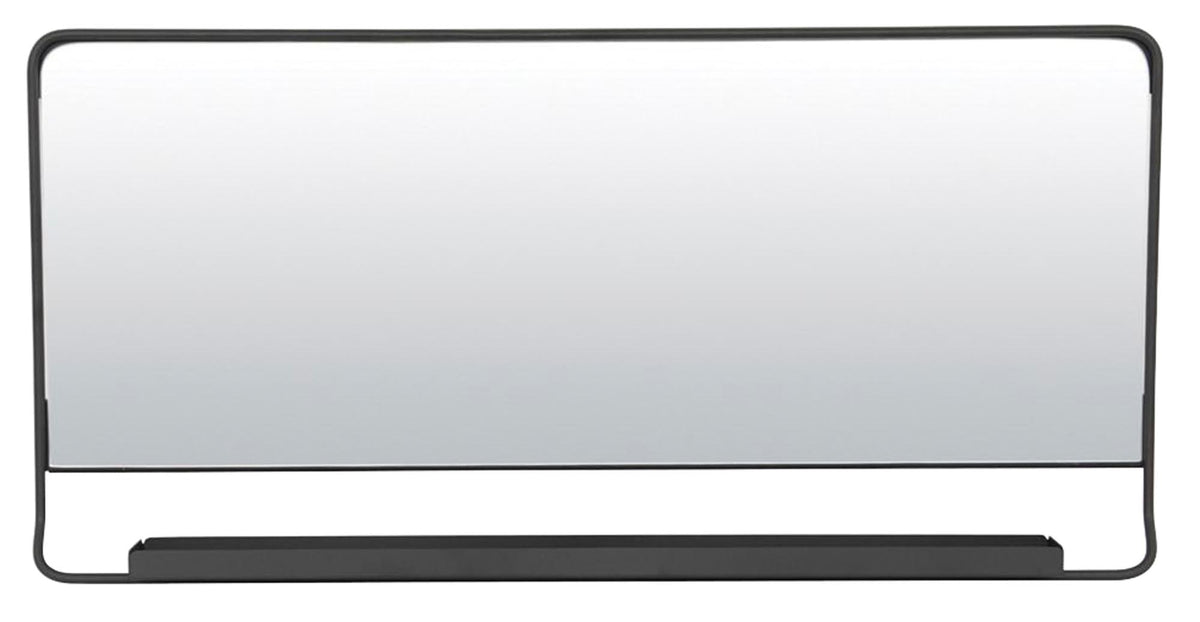 Spiegel mit Ablage, Chic in Schwarz präsentiert im Onlineshop von KAQTU Design AG. Wandspiegel ist von House Doctor