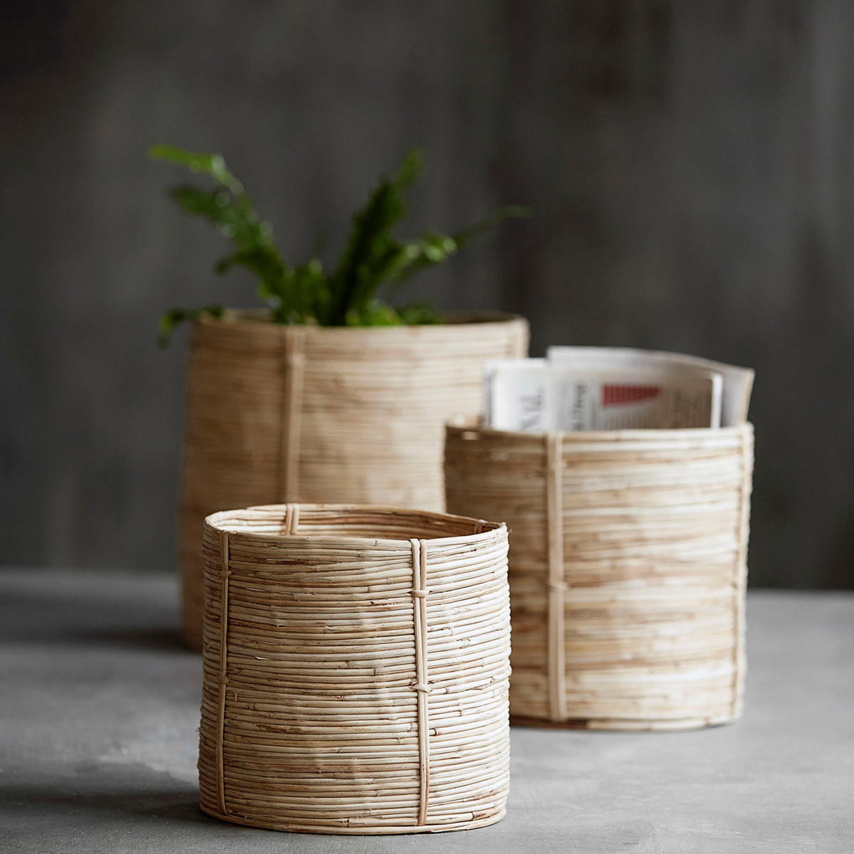 Korb Chaka in Natur präsentiert im Onlineshop von KAQTU Design AG. Aufbewährungskörbe ist von House Doctor