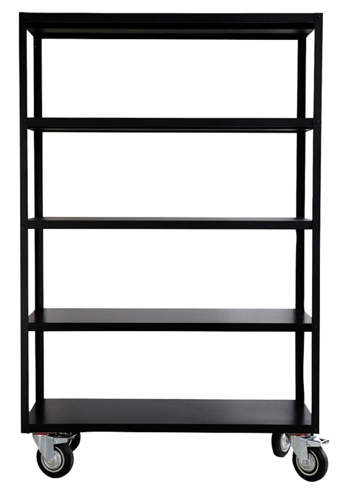 Regal mit 4 Rollen, Trolley in Mattschwarz präsentiert im Onlineshop von KAQTU Design AG. Servierwagen ist von House Doctor