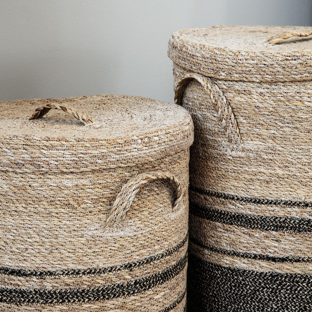 Aufbewahrung mit Deckel, Laundry in Natur präsentiert im Onlineshop von KAQTU Design AG. Aufbewährungskörbe ist von House Doctor