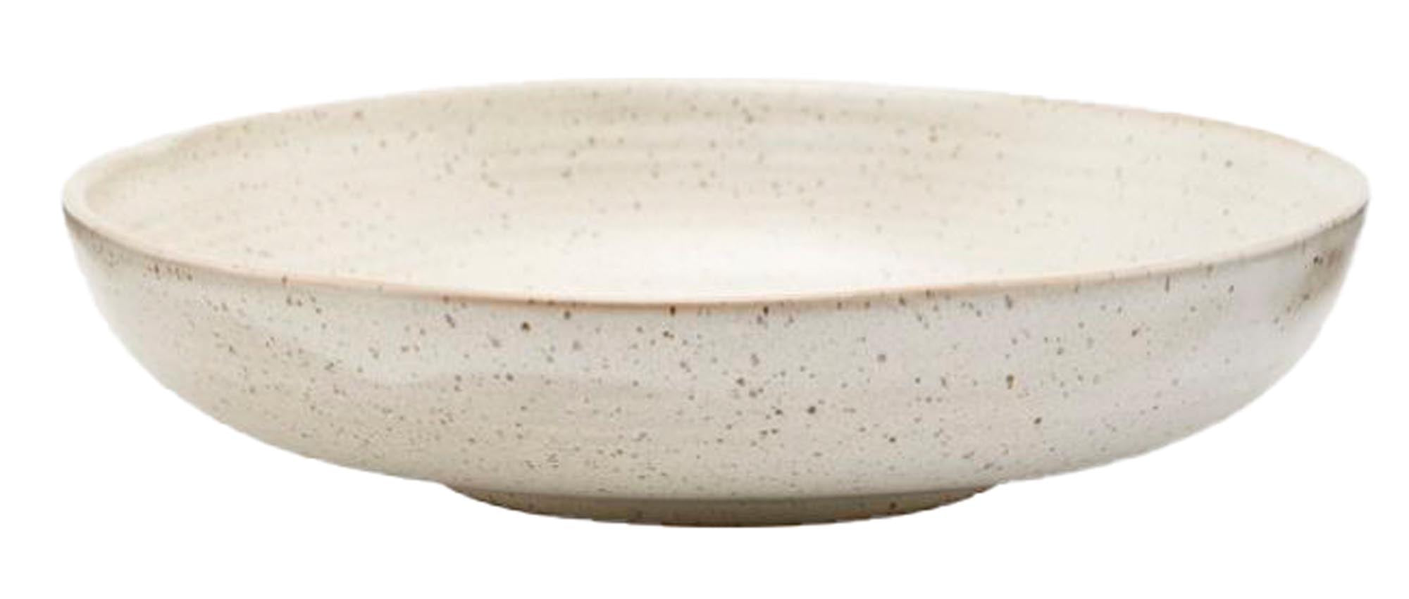 Elegante Porzellanschale von House Doctor, ideal für Saucengerichte. Weisse, gesprenkelte Glasur für stilvolle Tischdekoration.