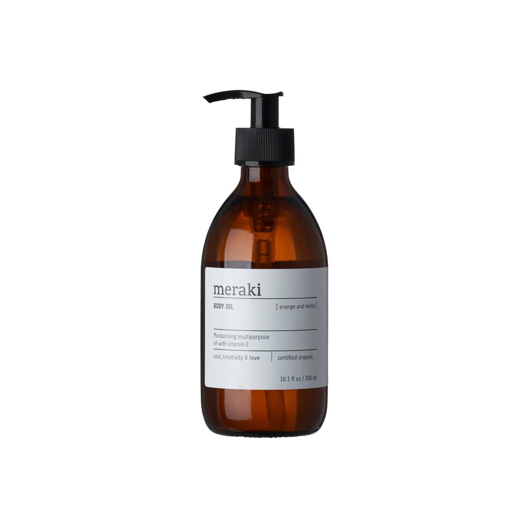 Meraki Body Oil: Bio-Öle, Orangenaroma, Kräuter. Pflegt, revitalisiert, beruhigt. Vielseitig, leicht, 300 ml Wellness.
