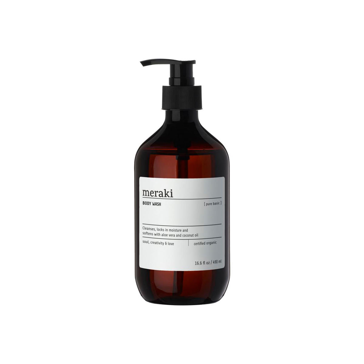 Body wash, Pure basic in Braun präsentiert im Onlineshop von KAQTU Design AG. Duschmittel + Shampoo ist von Meraki