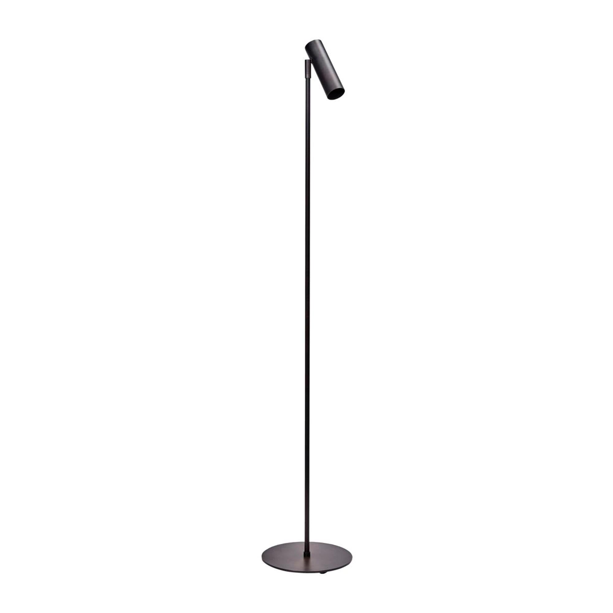Elegante Stehlampe in antikem Schwarz, robustes Eisen, verstellbarer ABS-Schirm, zeitloses Design von House Doctor.