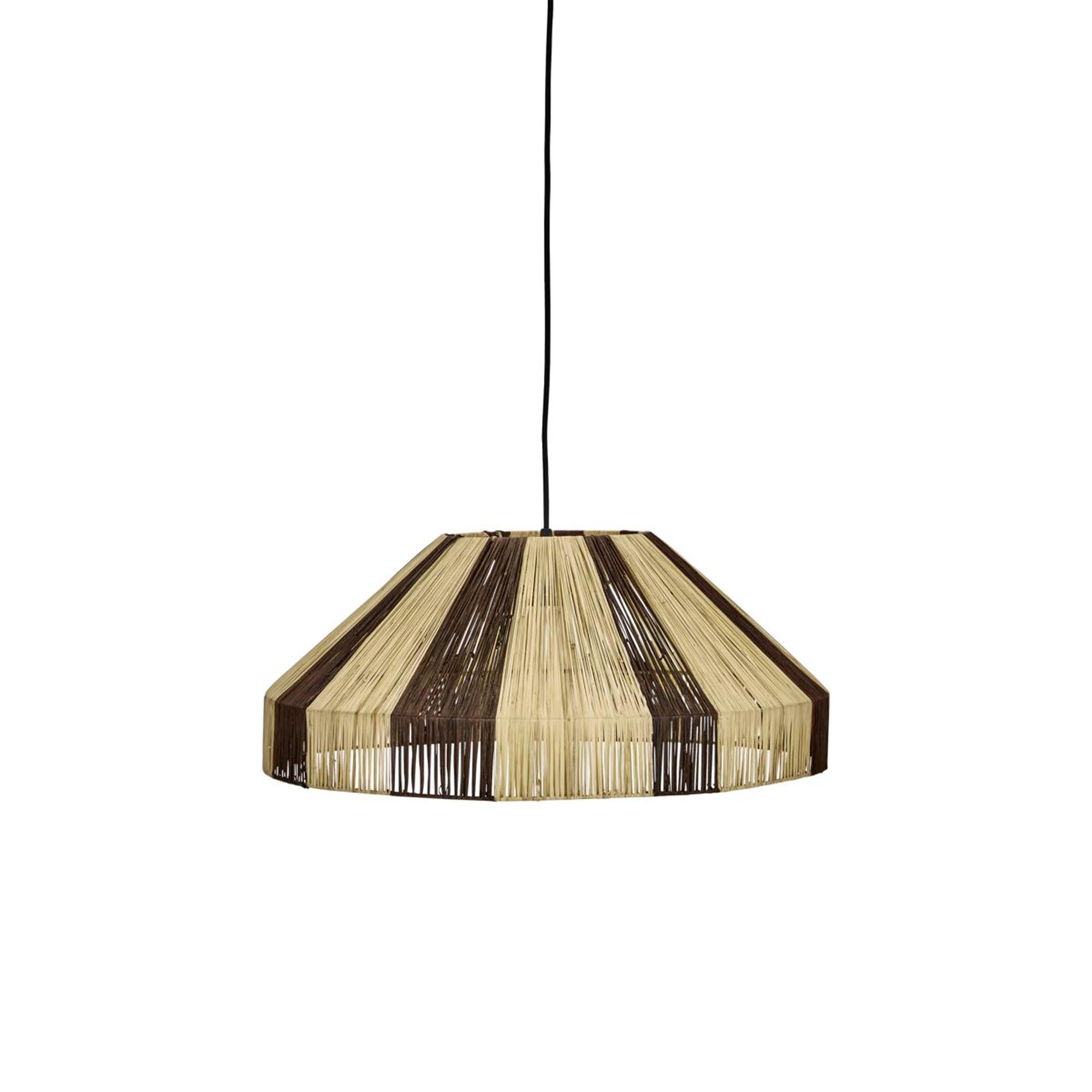 Raffia-Lampenschirm von House Doctor: Wärme, gestreiftes Braun, organische Textur, zeitlos elegant, vielseitig einsetzbar.
