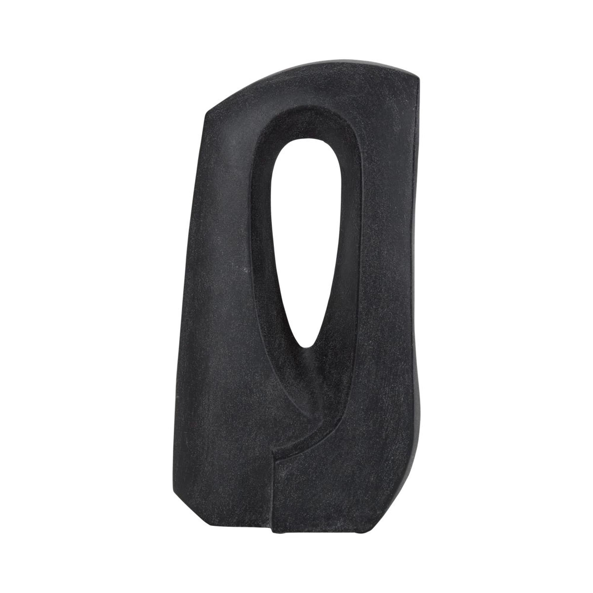 Elegantes, schwarzes Steinzeug-Objekt von House Doctor. Zeitlos, skulptural, ideal für moderne Räume.