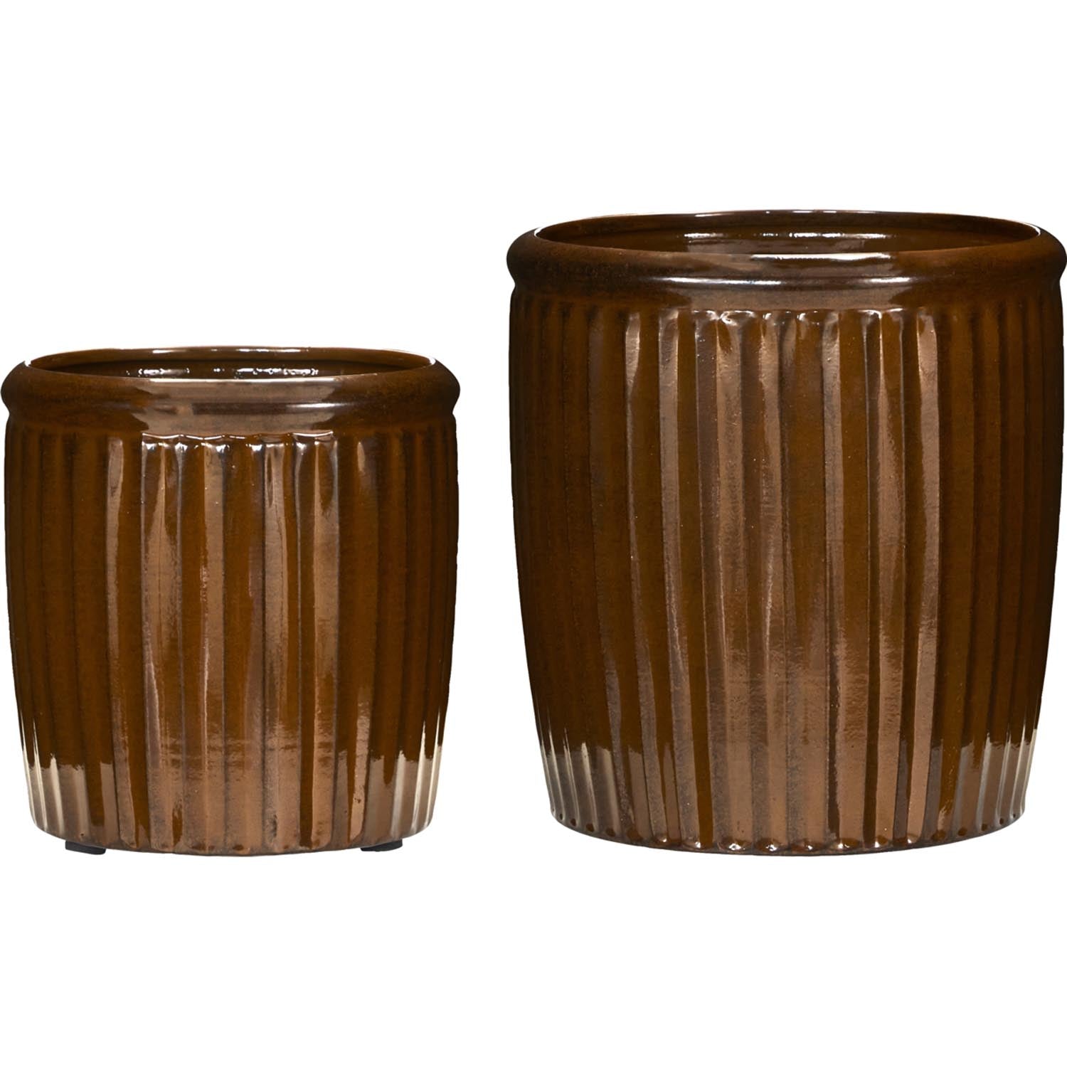 Blumentopf, HDGroove, Braun in Braun präsentiert im Onlineshop von KAQTU Design AG. Pflanzentopf Outdoor ist von House Doctor