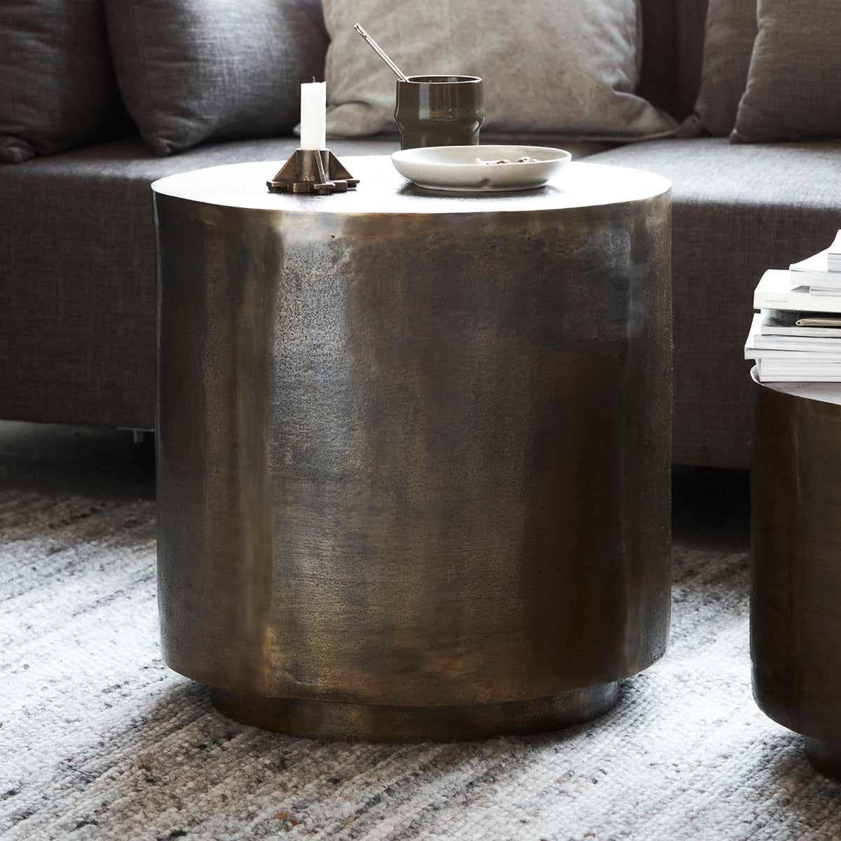 Couchtisch, Rota in Antikes Messing präsentiert im Onlineshop von KAQTU Design AG. Beistelltisch ist von House Doctor
