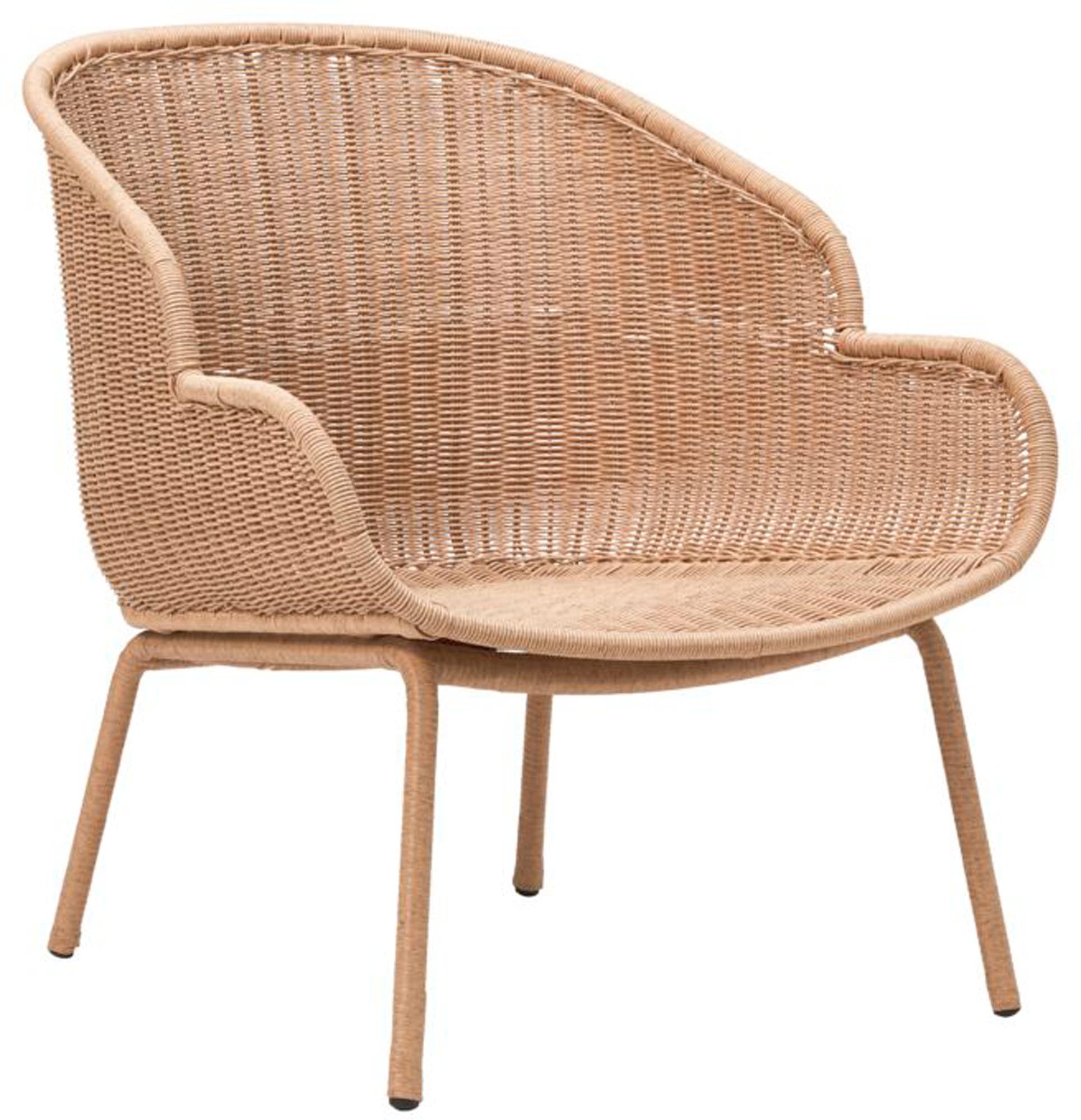 Der Hapur Lounge Chair von House Doctor: Natürliche Flechtoptik, robust und leicht, ideal für drinnen und draussen.