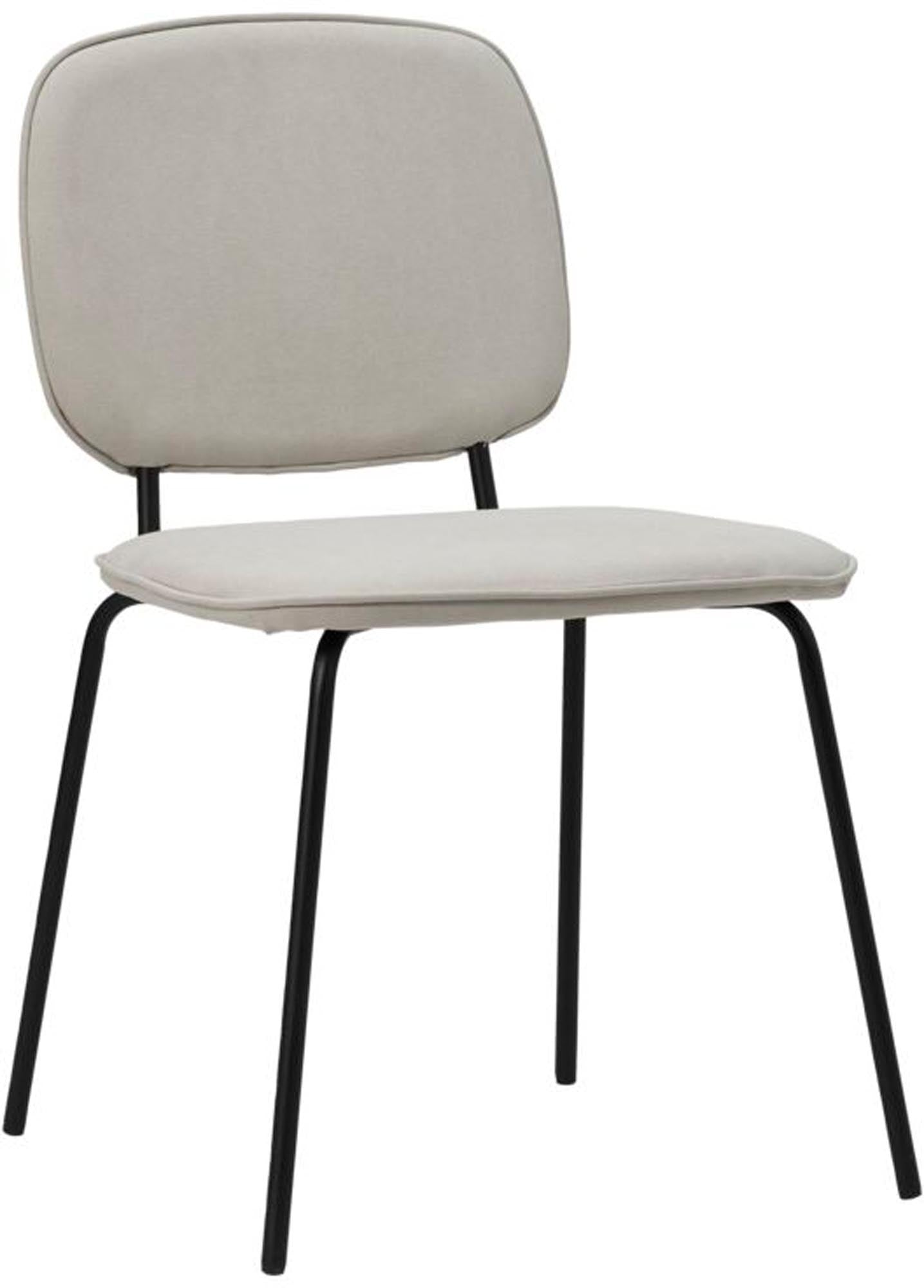 Eleganter Coton-Stuhl von House Doctor: Robustes Baumwollpolster auf stabilem Metallrahmen, ideal für Esstisch oder als Deko.