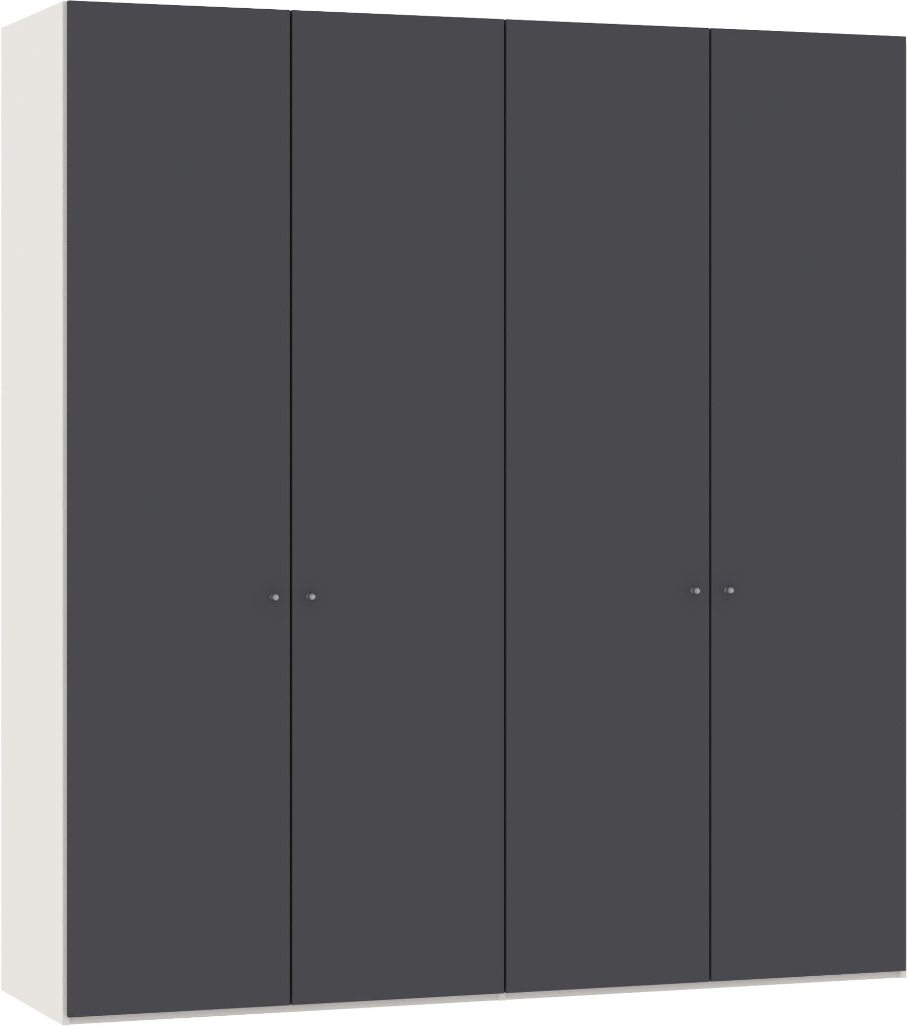 Stilvoller 4-türiger Drehtürenschrank in Anthrazit von Jutzler.