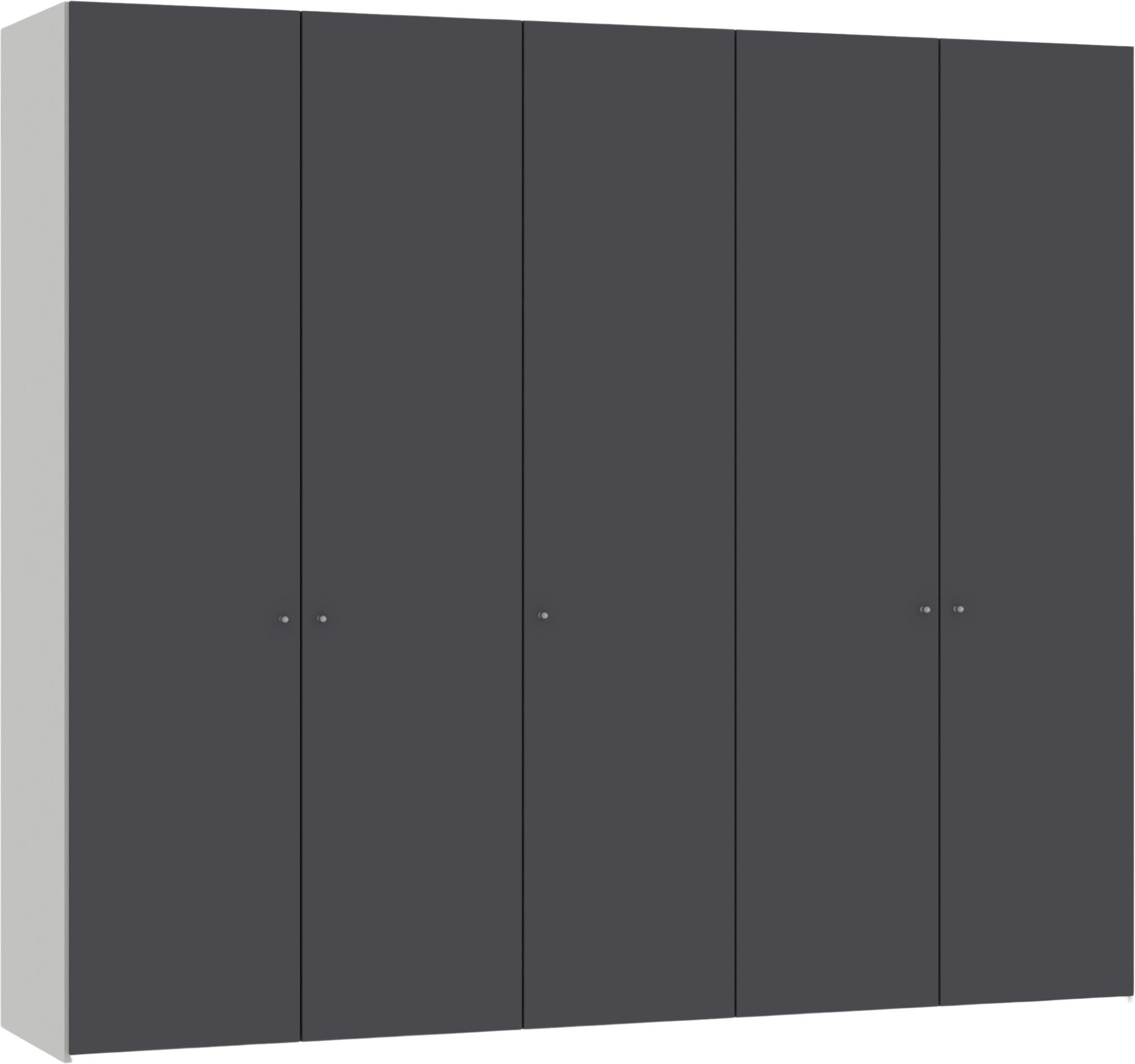 Eleganter Jutzler Drehtürenschrank 5-türig in stilvollem Anthrazit.