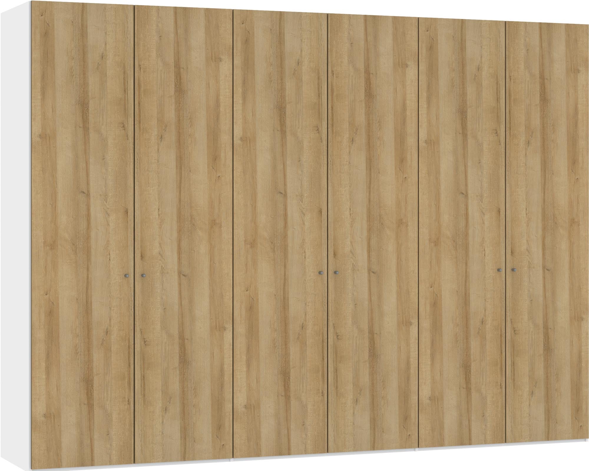 Stilvoller 6-türiger Drehtürenschrank aus Eiche von Jutzler, inklusive praktischem Zubehör für optimalen Stauraum.