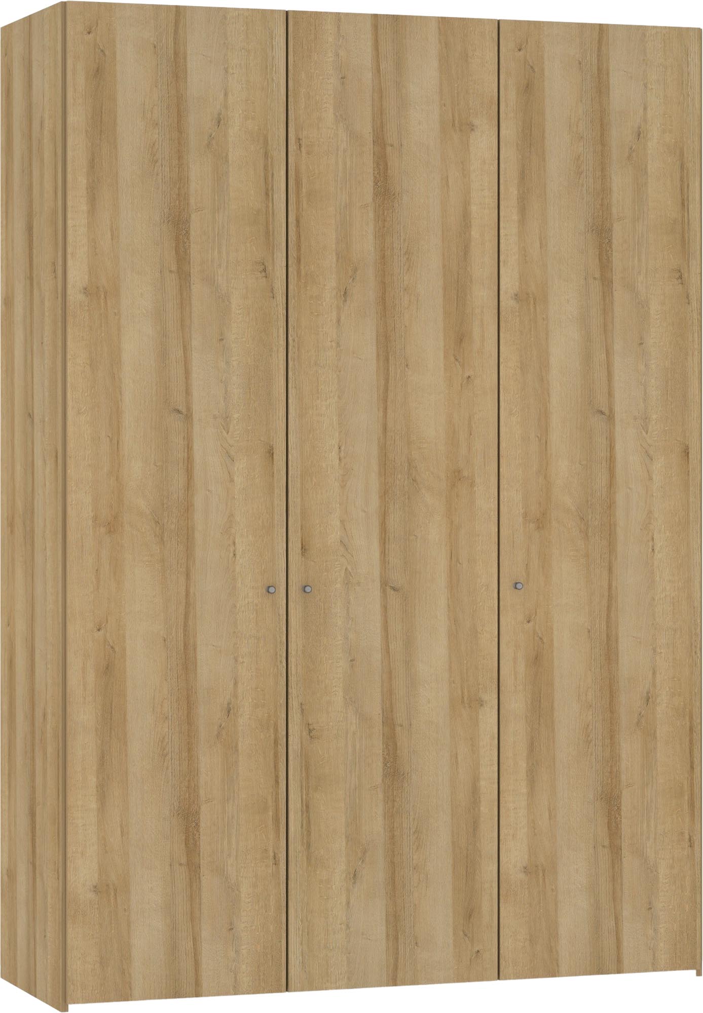 Stilvoller Drehtürenschrank von Jutzler in Eiche, bietet drei großzügige Fächer für optimalen Stauraum und zeitloses Design.