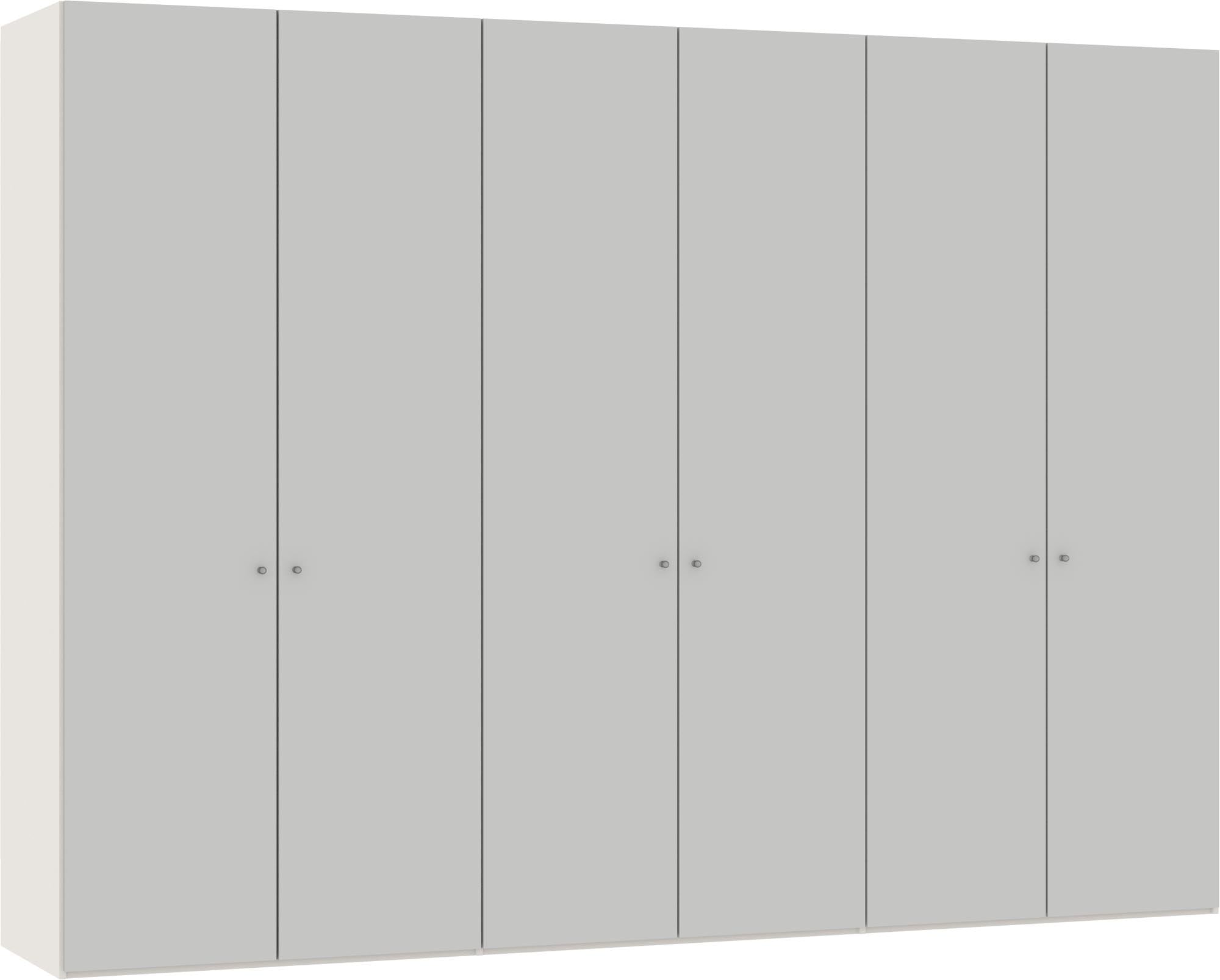 Jutzler 6-türiger Schrank in Hellgrau mit vielseitigem Zubehör.
