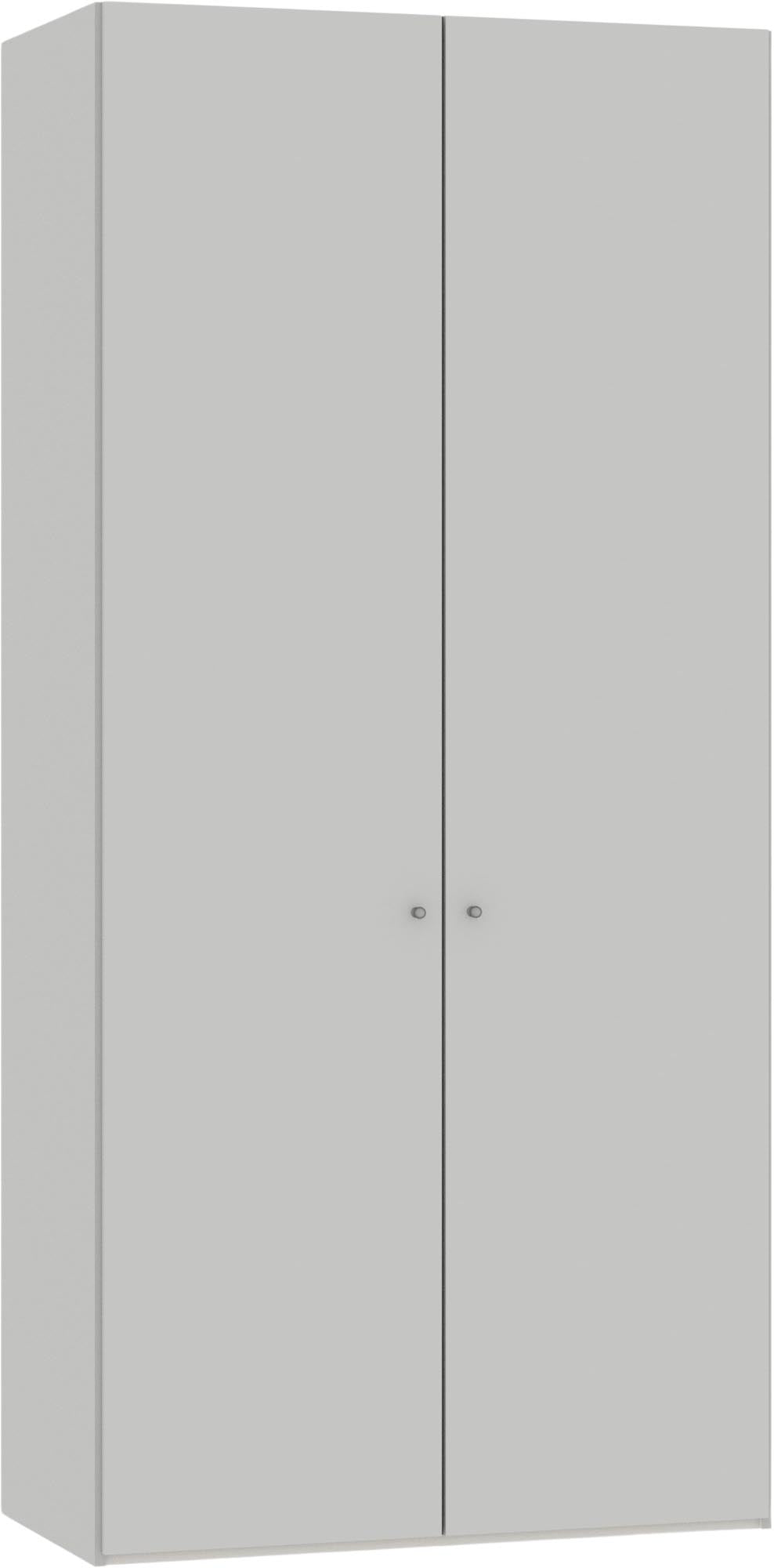 Moderner Jutzler Drehtürenschrank 2-türig hellgrau inkl. Zubehör.