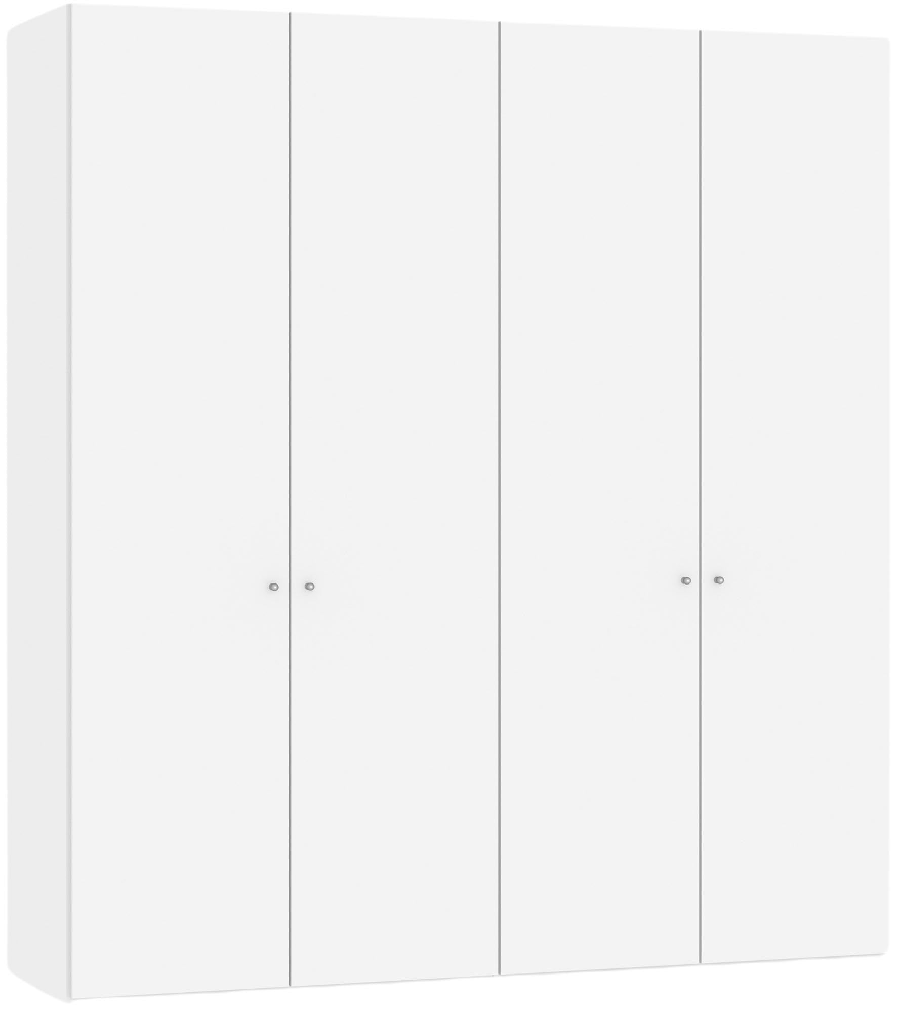 Eleganter Jutzler Drehtürenschrank 4-türig in Premiumweiss mit Zubehör.