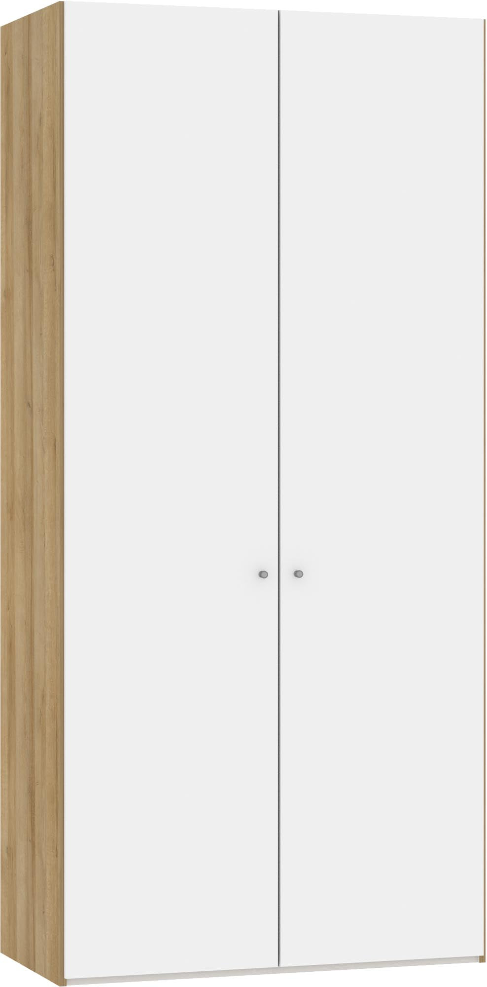 Moderner 2-türiger Drehtürenschrank in stilvollem Premiumweiss von Jutzler – ideal für eine elegante und funktionale Raumgestaltung.