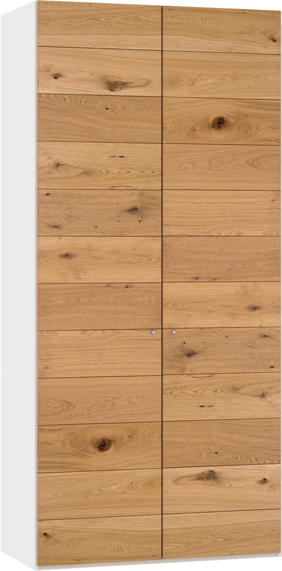 Stilvoller Jutzler Drehtürenschrank aus Wildeiche mit zwei Türen.